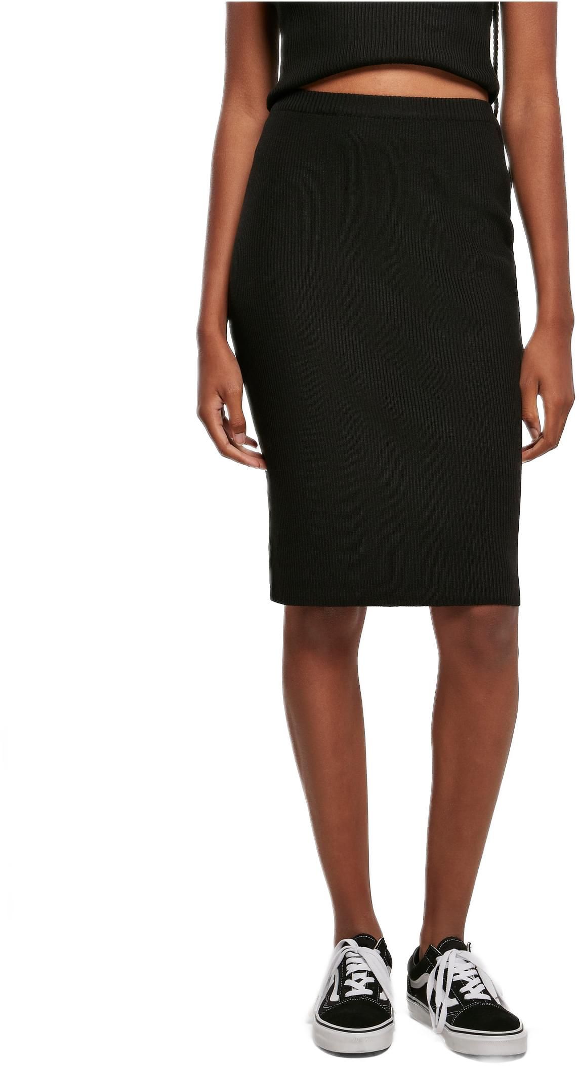Γυναικεία Rib Πλεκτή Midi Φούστα TB5058-00007 Urban Classics Black