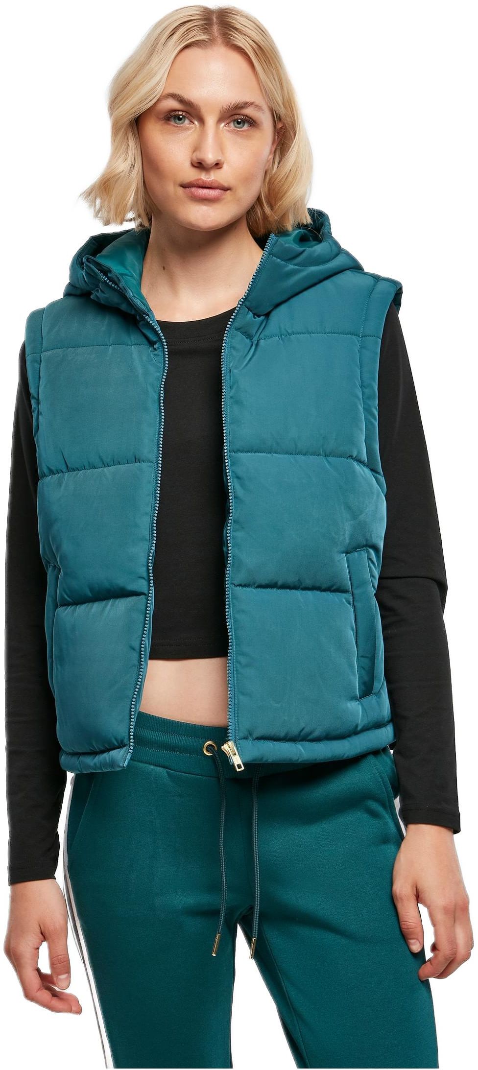 Aμανίκo Μπουφάν Puffer Ladies Recycled Twill Puffer Vest TB5083 Urban Classics jasper