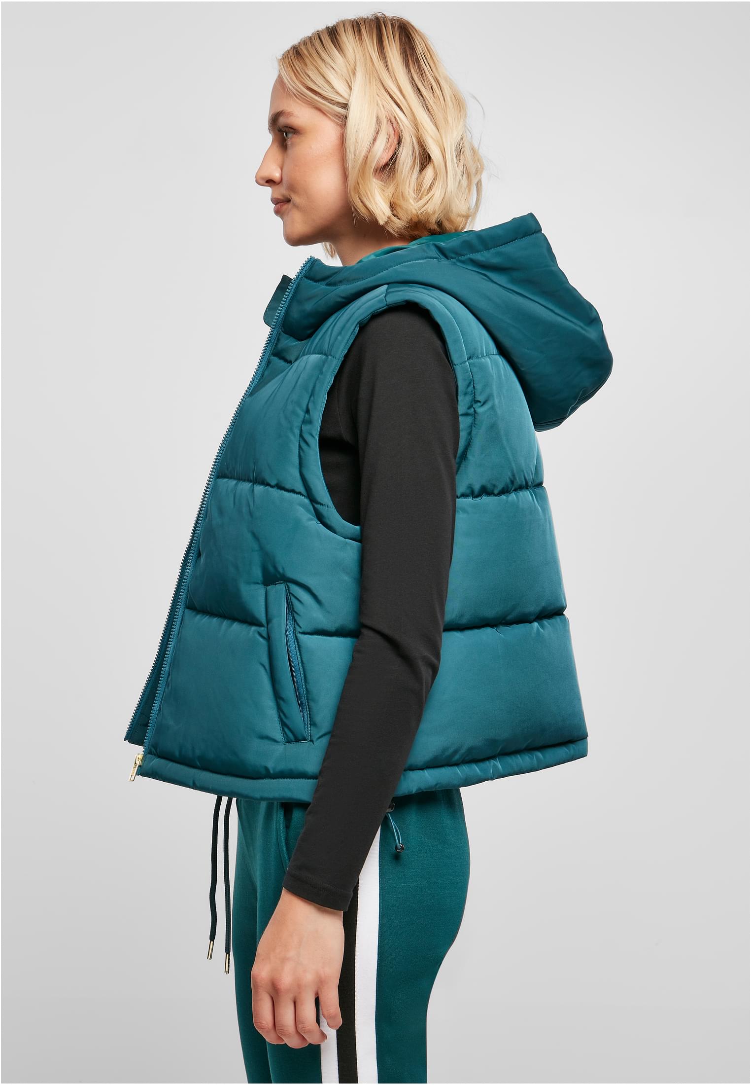 Aμανίκo Μπουφάν Puffer Ladies Recycled Twill Puffer Vest TB5083 Urban Classics jasper