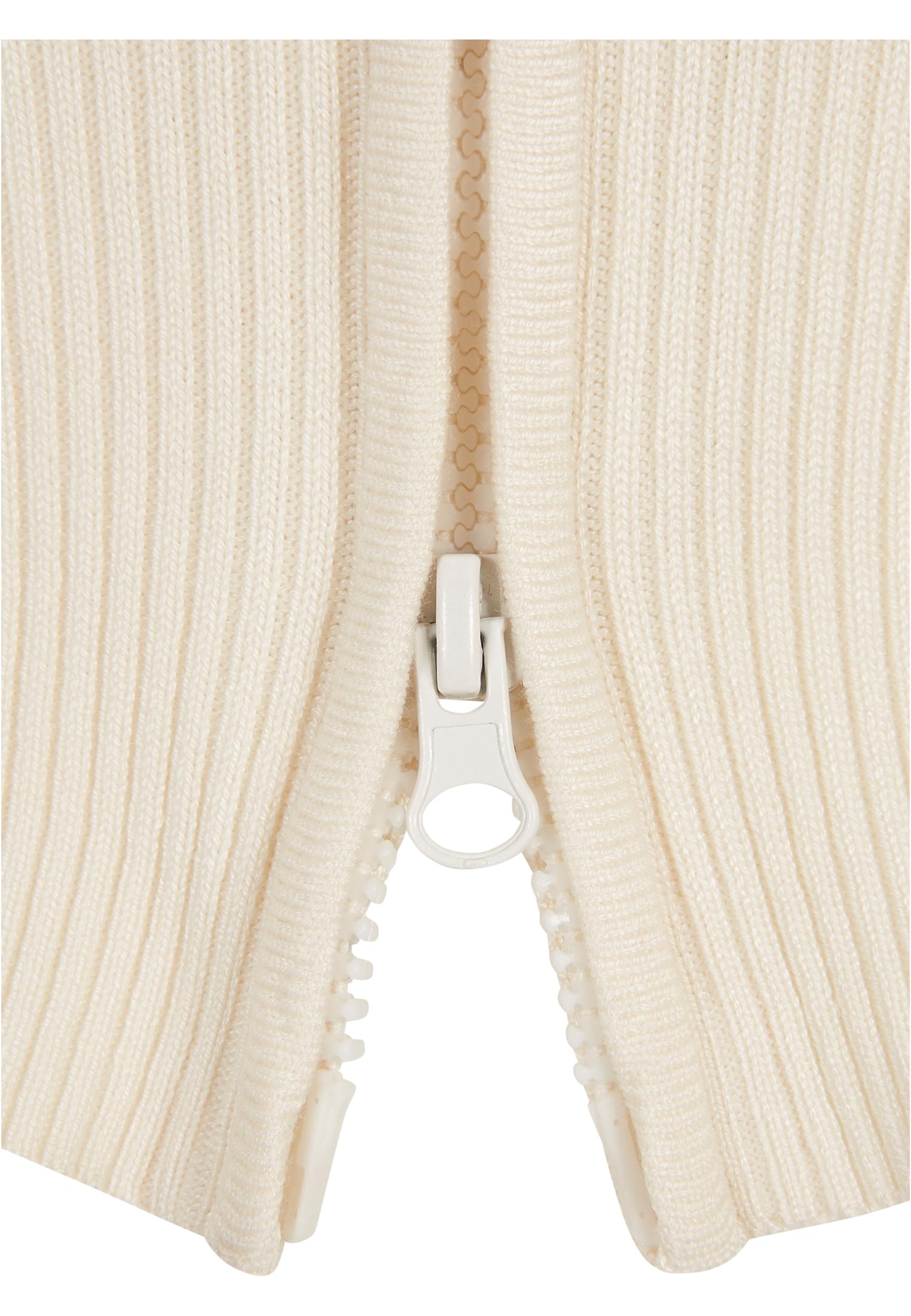 Γυναικεία Πλεκτή Ζακέτα Cropped με Φερμουάρ TB5089-02903 Urban Classics Whitesand
