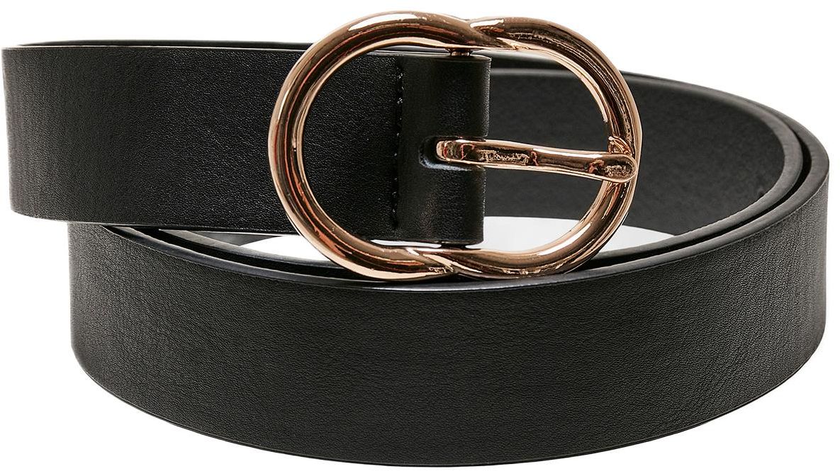 Small Ring Buckle Belt Urban Classics TB5212-01217 black/gold