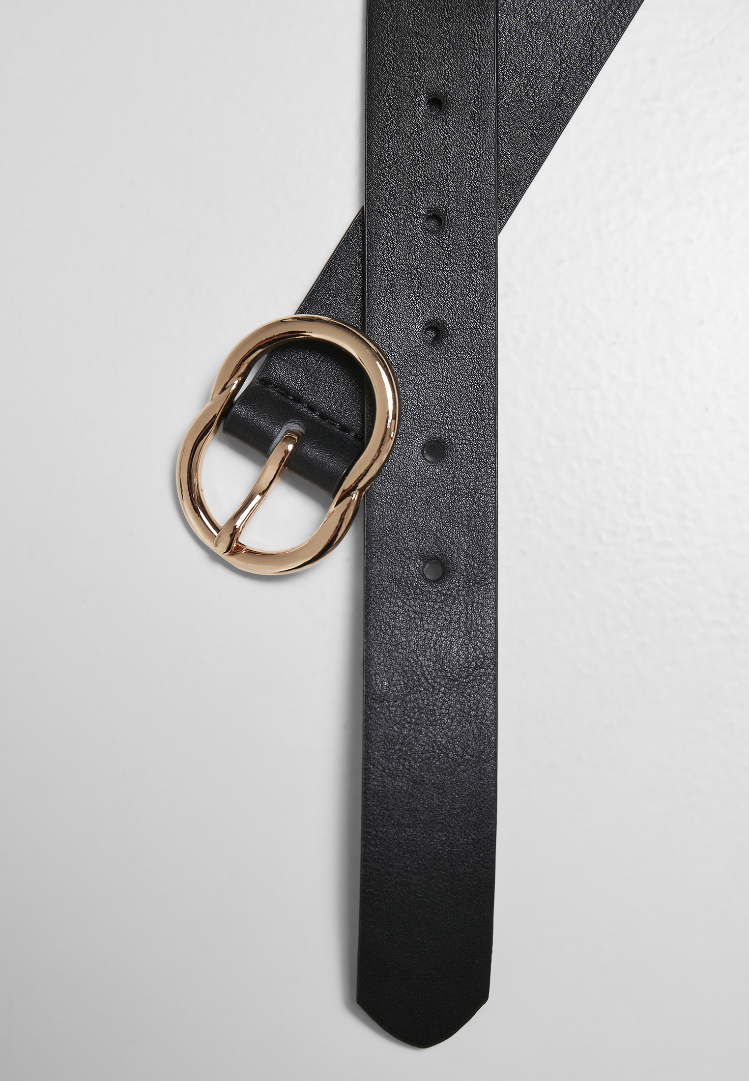 Small Ring Buckle Belt Urban Classics TB5212-01217 black/gold