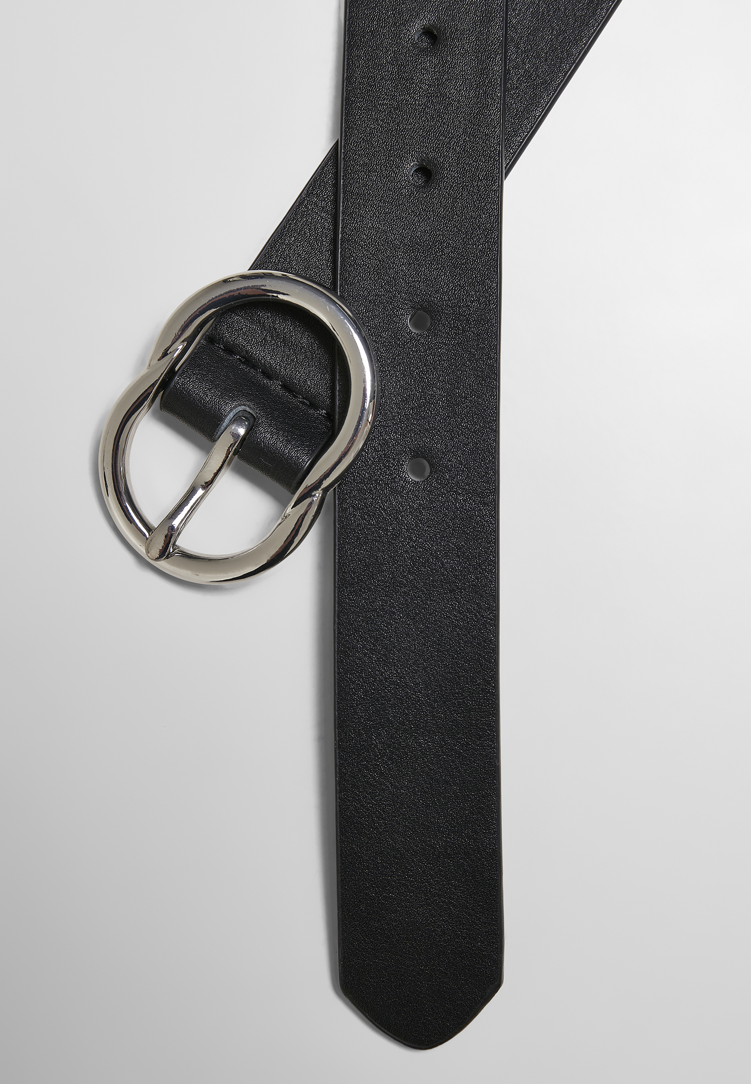 Small Ring Buckle Belt Urban Classics TB5212-02499 black/silver