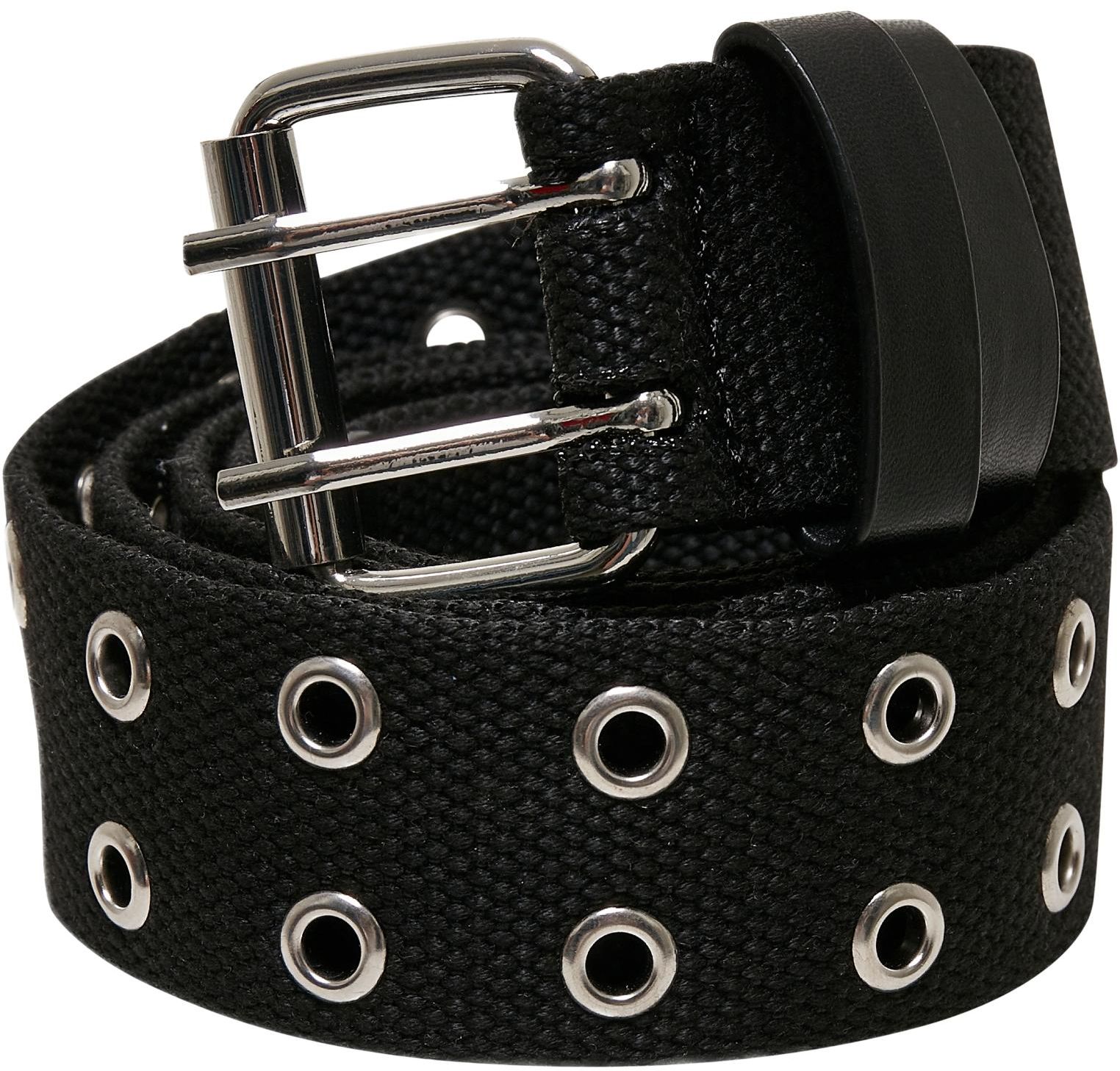 Polyester Eyelet Belt Urban Classics TB5247-02499 black/silver