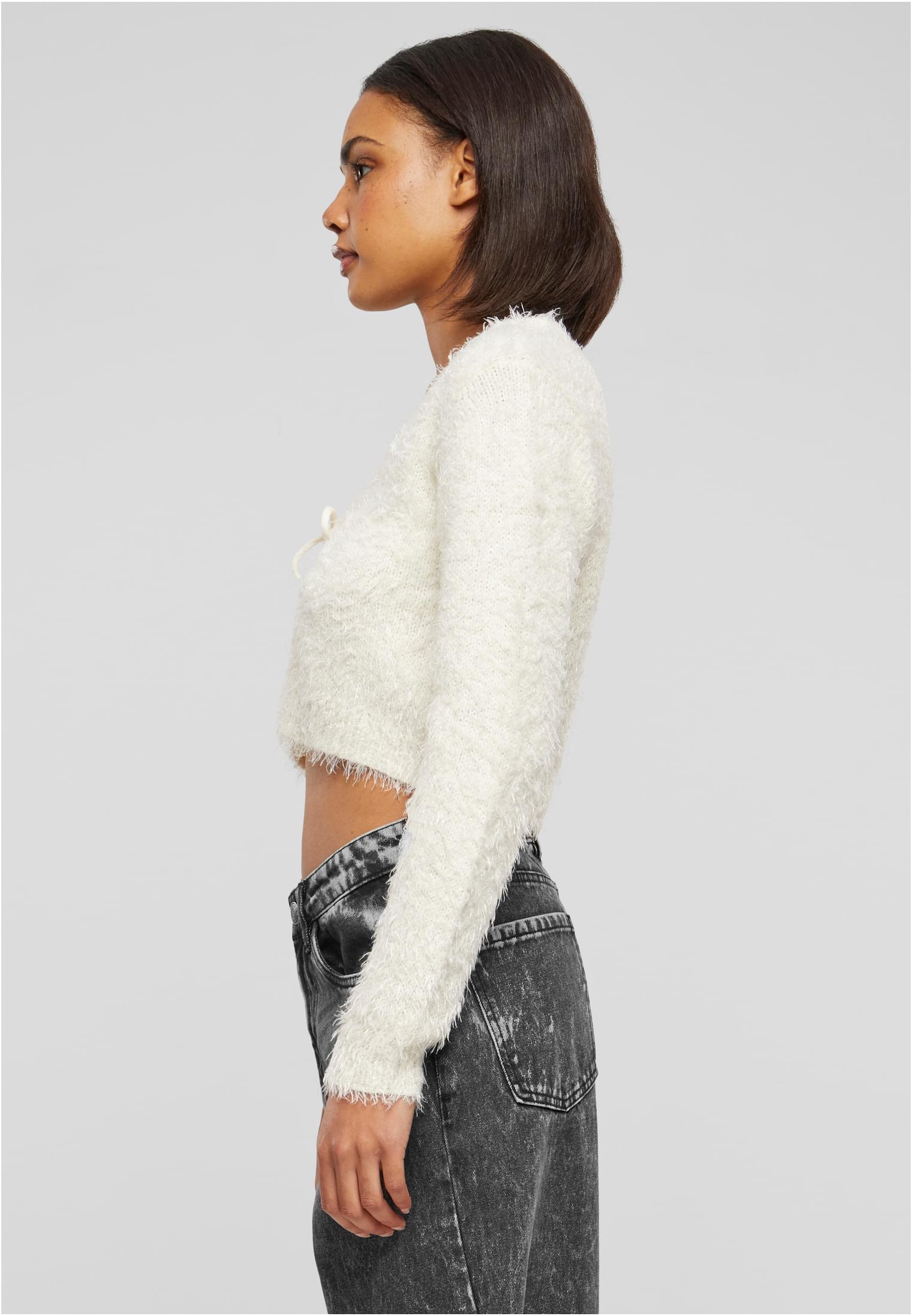 Γυναικεία Πλεκτή Ζακέτα Tied Cropped Feather TB6082 Urban Classics Whitesand