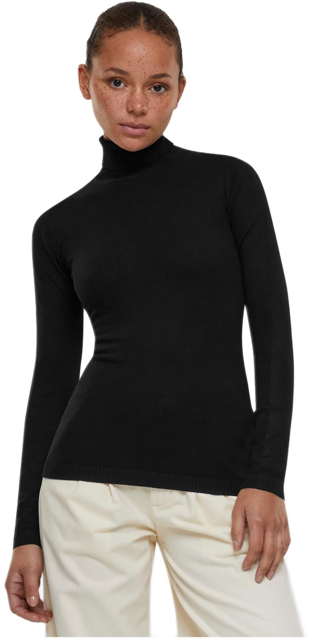 Ladies Knitted Turtleneck Sweater Urban Classics TB6115-00007 black