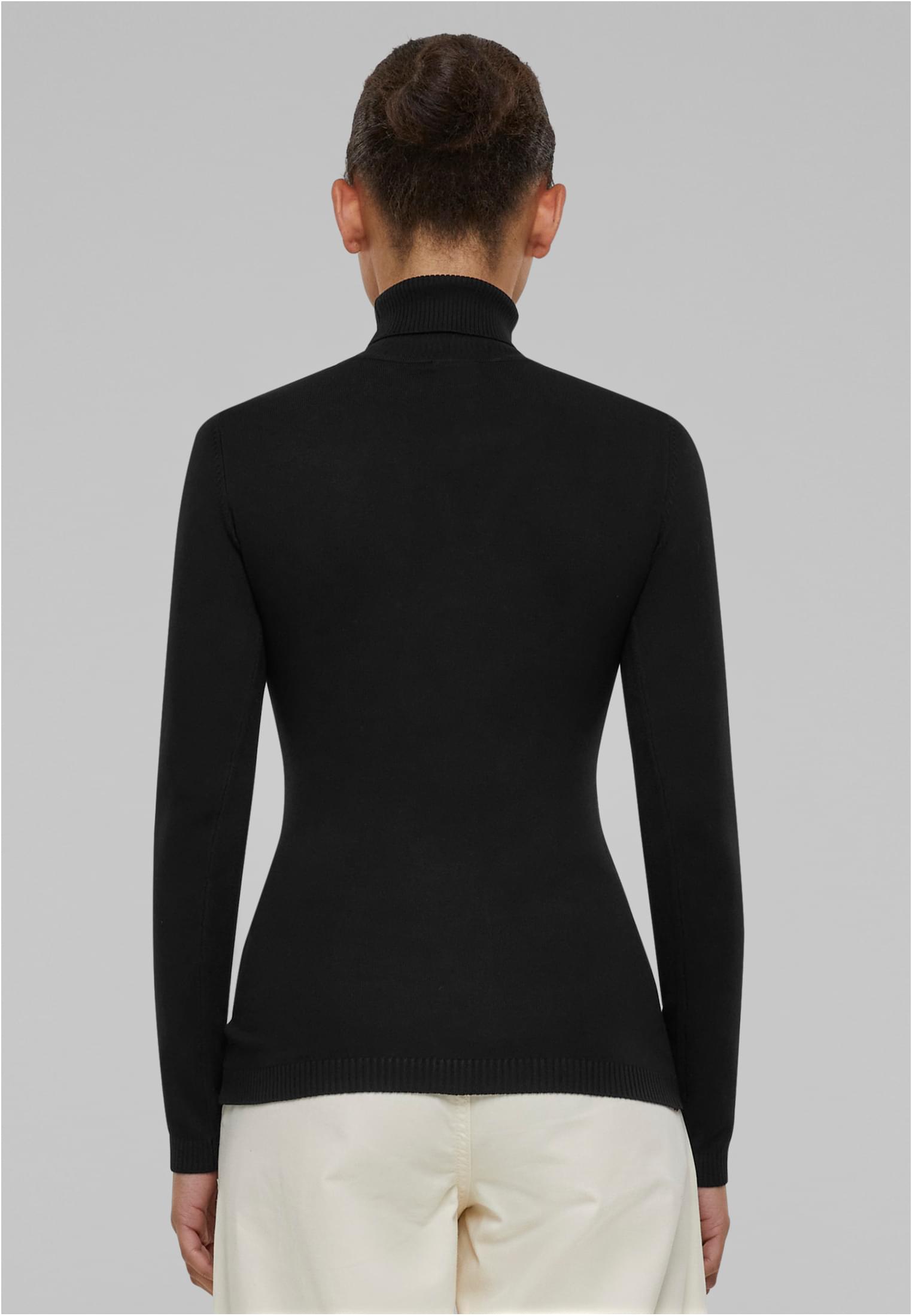 Ladies Knitted Turtleneck Sweater Urban Classics Tb6115-00007 Black γυναικεία Simple Wear