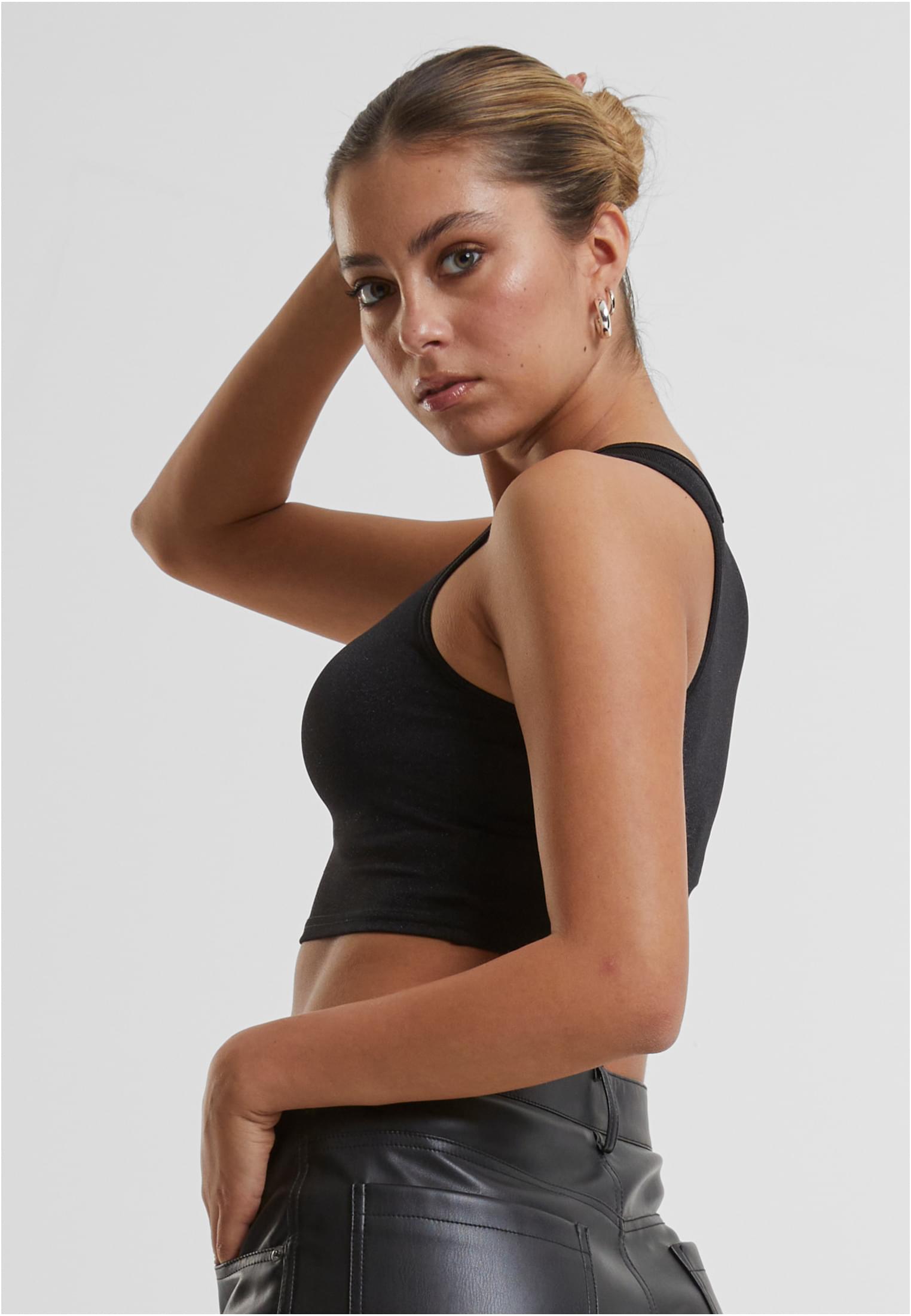 Γυναικείο Cropped Top TB6990-00007 Urban Classics Glitter Black