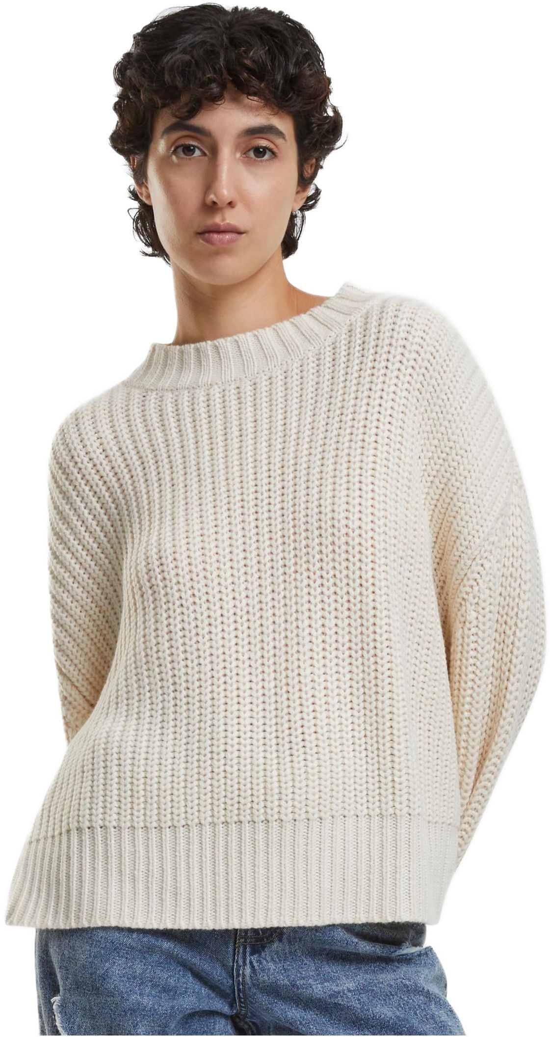 Γυναικείο Πουλόβερ TB7093-02903 Urban Classics Wide Basic Oversized Sweater Whitesand