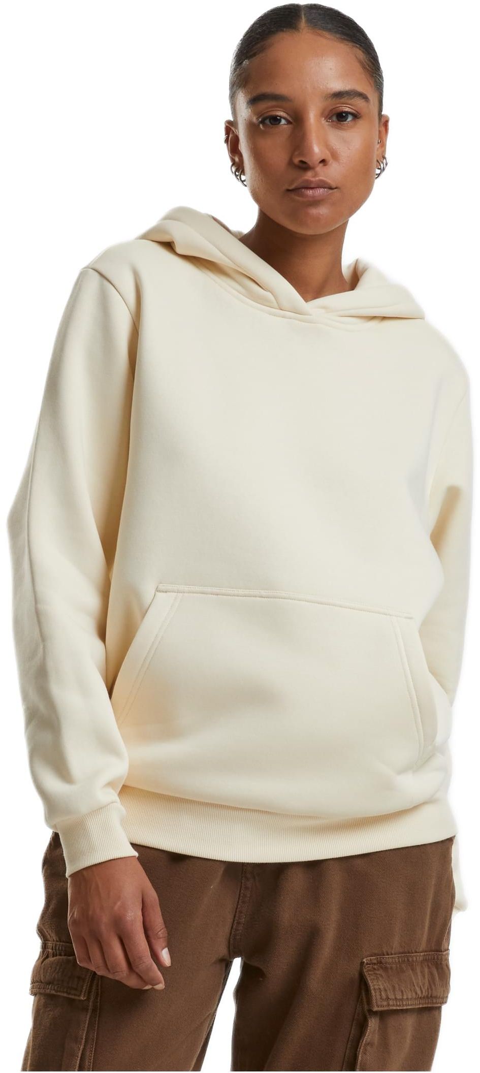 Γυναικείο Φούτερ με Κουκούλα Ladies Fluffy Hoody TB7105-02903 Urban Classics Whitesand