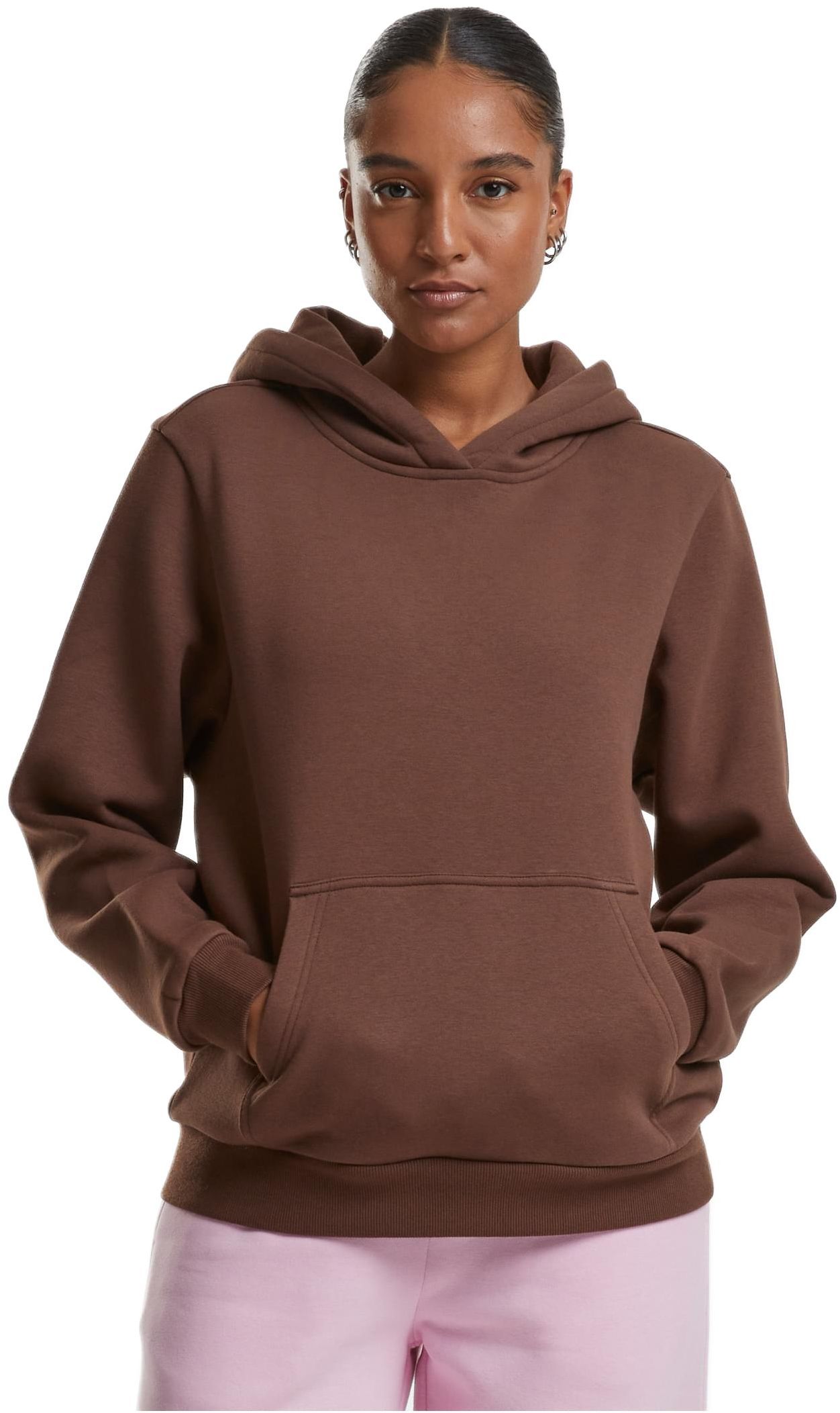 Γυναικείο Φούτερ με Κουκούλα Ladies Fluffy Hoody TB7105-14274 Urban Classics chocolatebrown