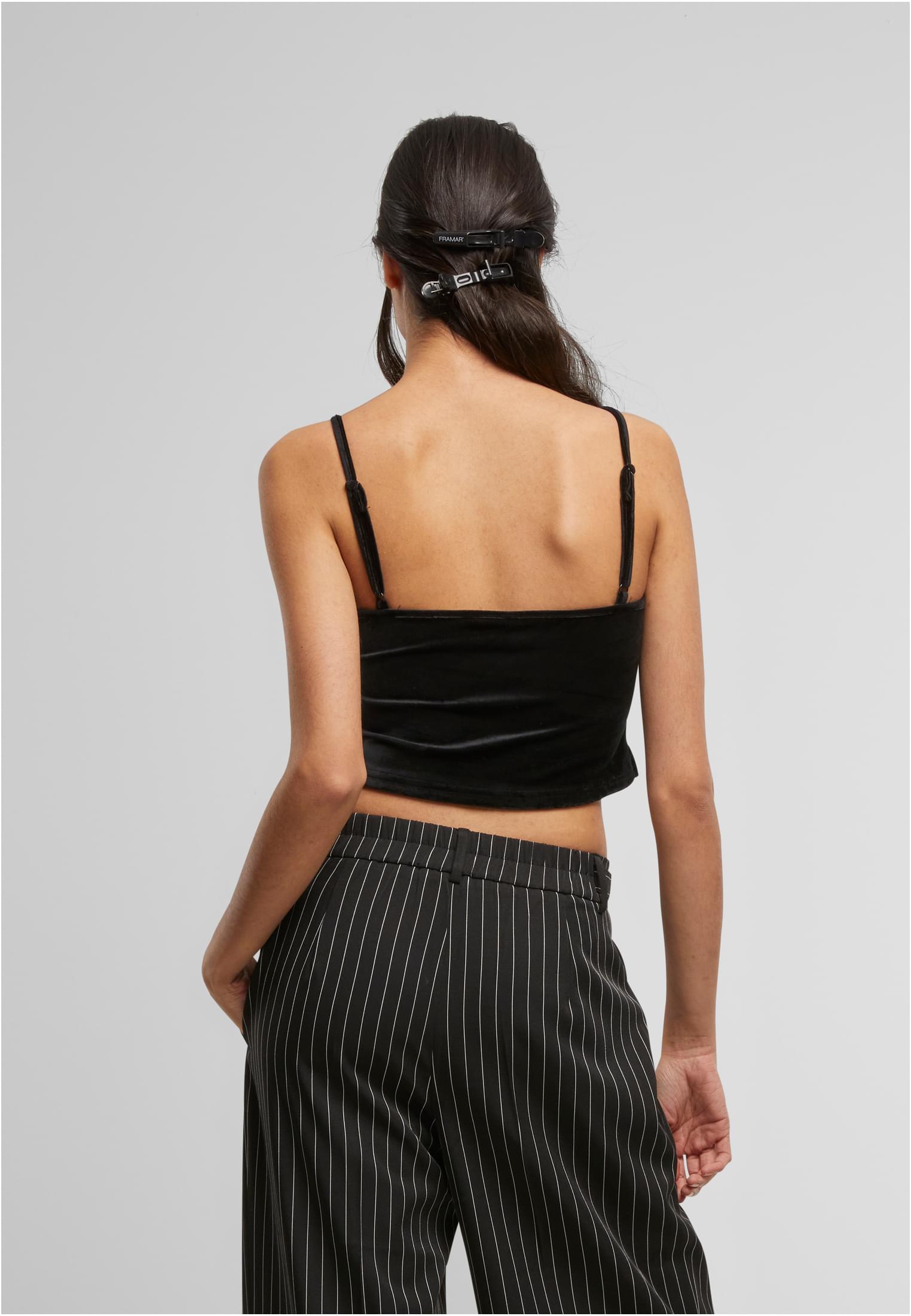 Γυναικείο Βελούδινο Crop Top TB7115-00007 Urban Classics Black Black