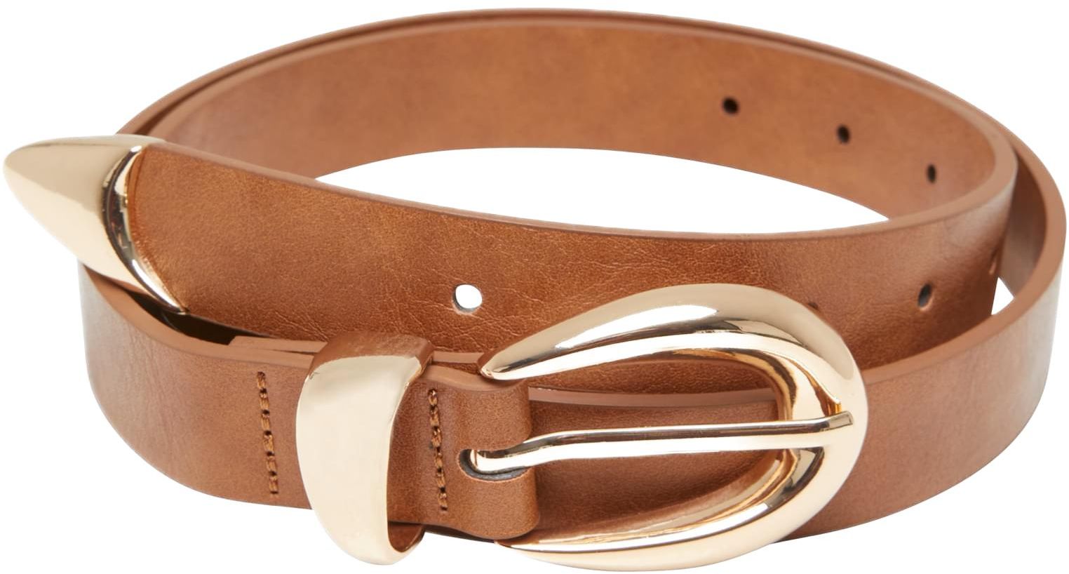 Ζώνη Chunky Buckle Loop TB7211-03723 Urban Classics brown/gold