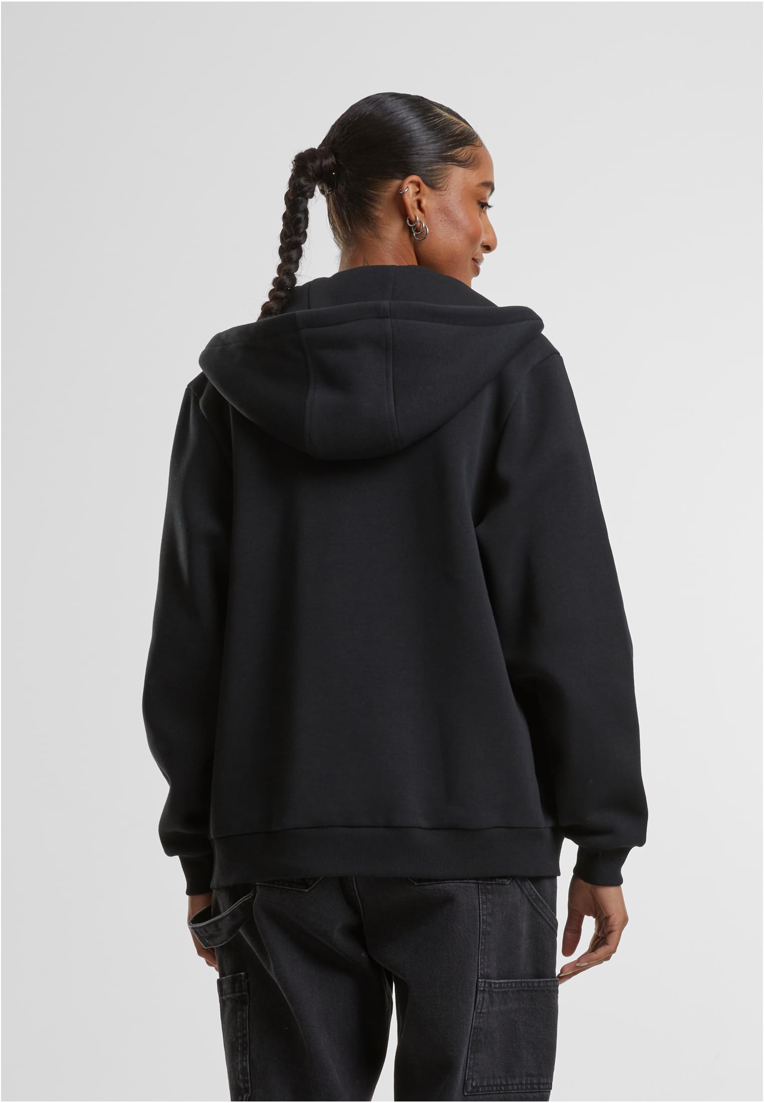 Γυναικεία Ζακέτα με Κουκούλα Fluffy Zip Hoody TB7286-00007 Urban Classics Black