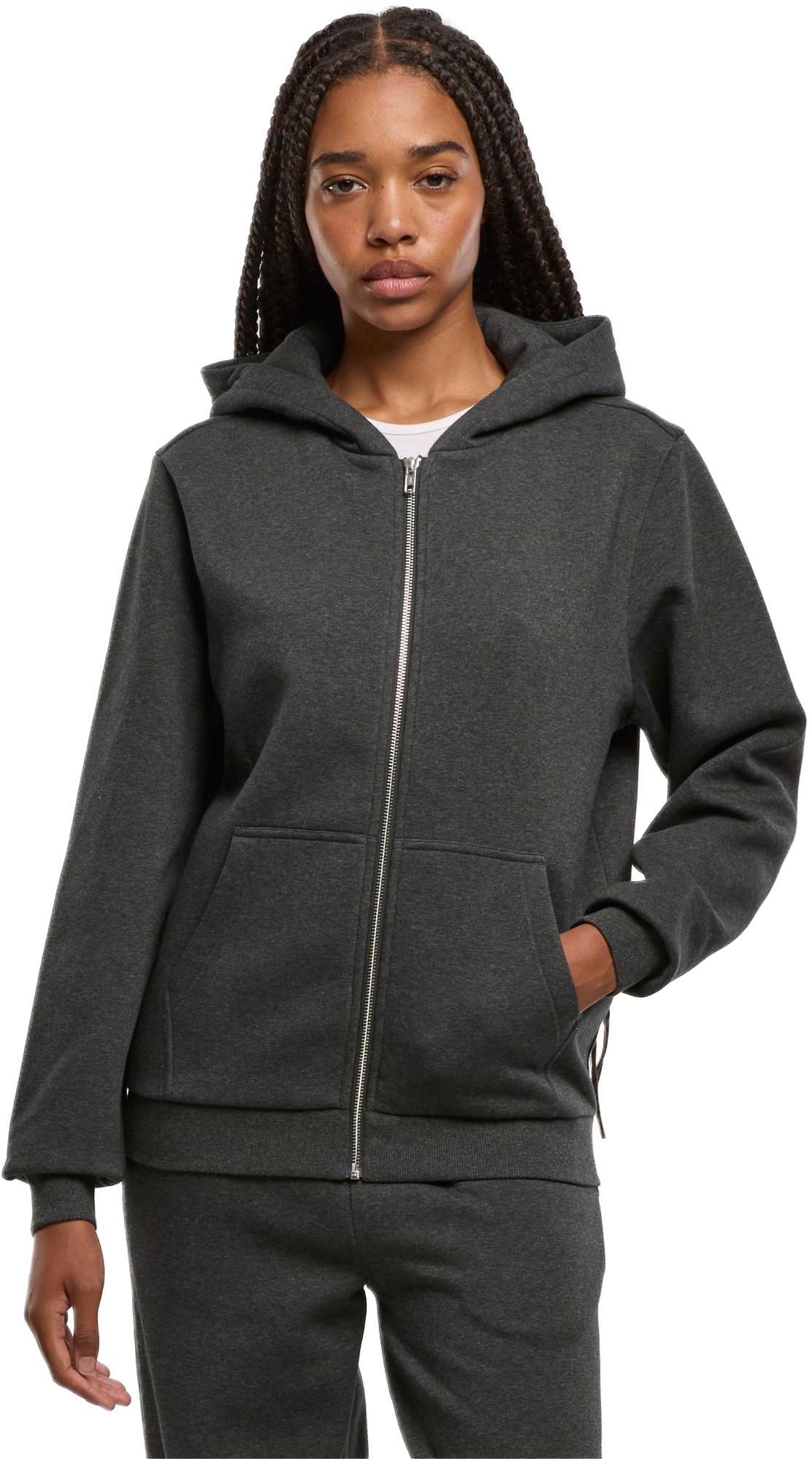 Γυναικεία Ζακέτα με Κουκούλα Fluffy TB7286-00091 Urban Classics Charcoal