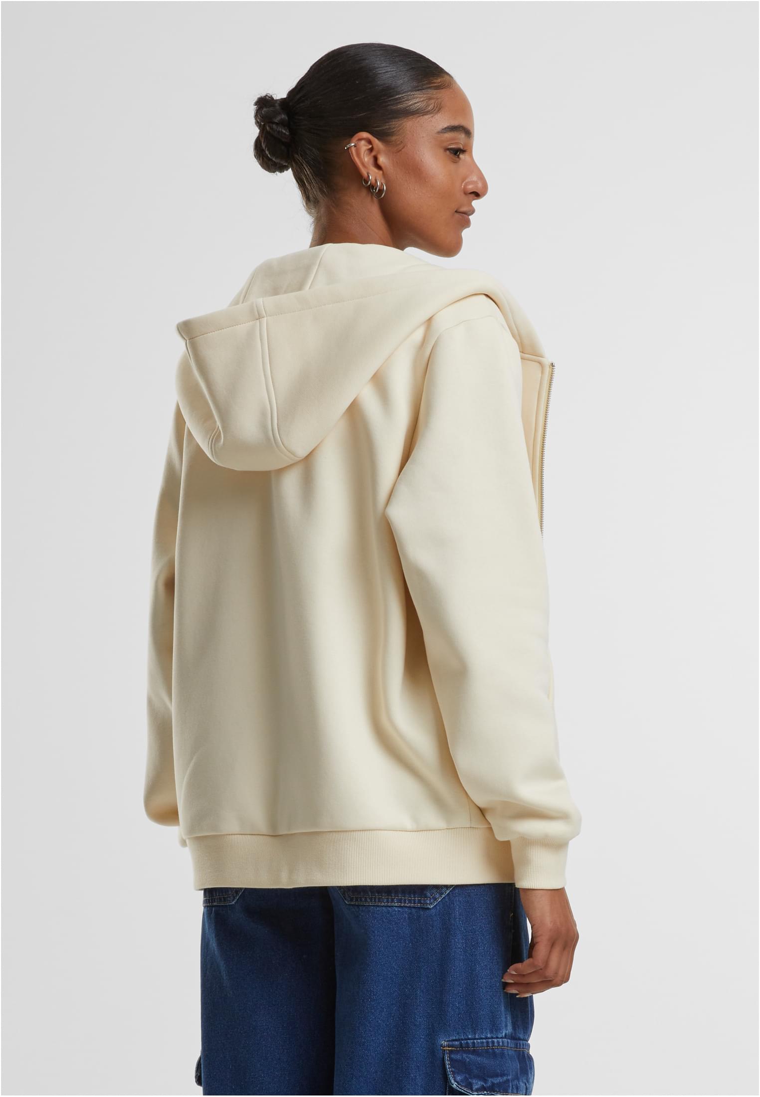 Γυναικεία Ζακέτα με Κουκούλα Fluffy TB7286 Urban Classics Whitesand