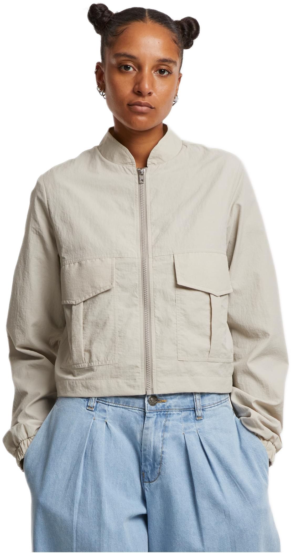 Γυναικείο Μπουφάν Short Crinkle Nylon Jacket TB7446 Urban Classics stonegrey