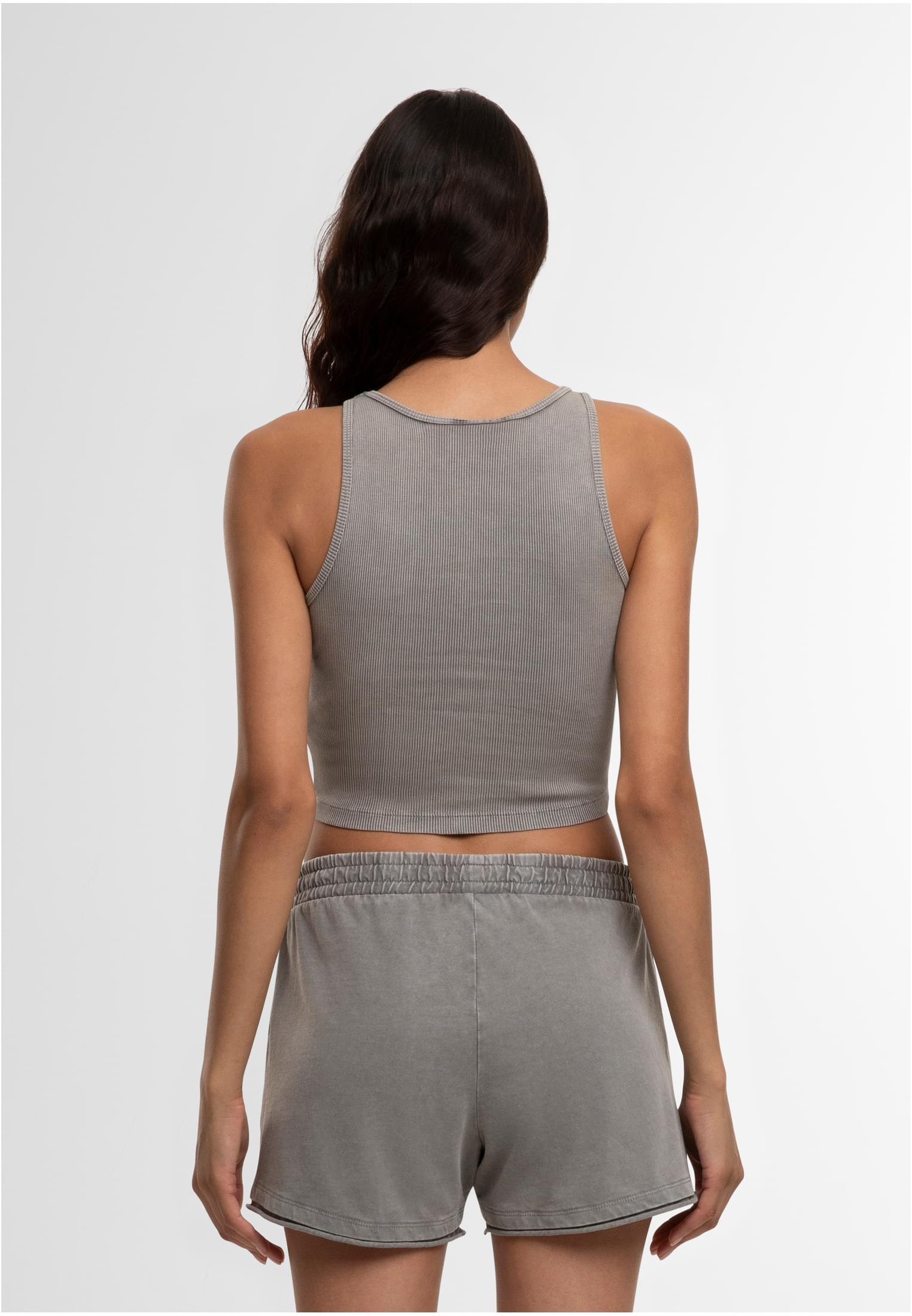 Γυναικείο Cropped Top Washed Rib Jersey TB7482-17822 Urban Classics steelgrey
