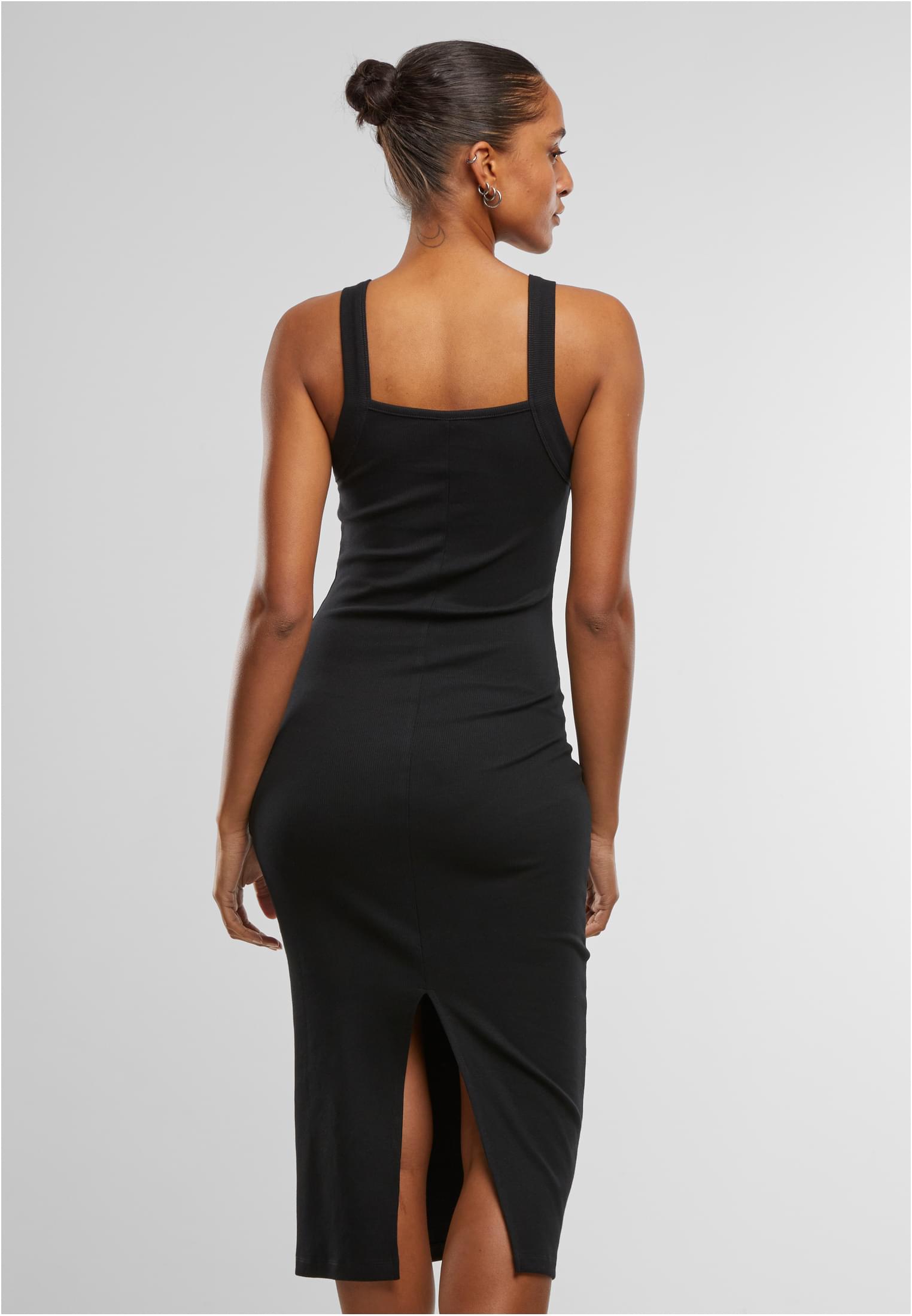 Ladies Midi Rib Jersey Dress Urban Classics TB7526-00007 black