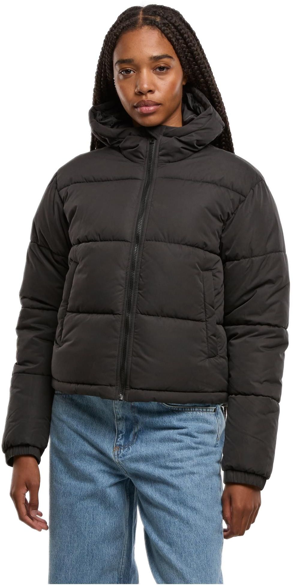 Γυναικείο Μπουφάν Puffer με Κουκούλα TB7587 Urban Classics Black Black