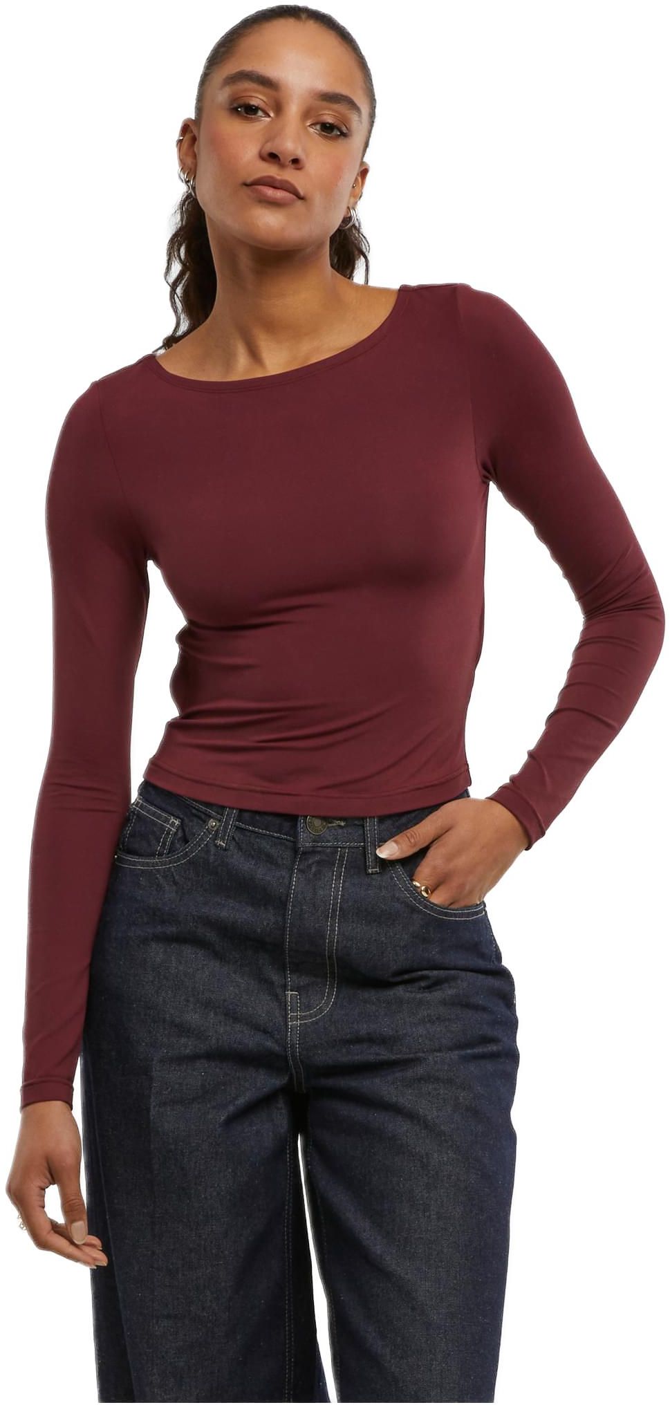Γυναικεία Μακρυμάνικη Μπλούζα Slim Fit TB7721 Urban Classics Cherry