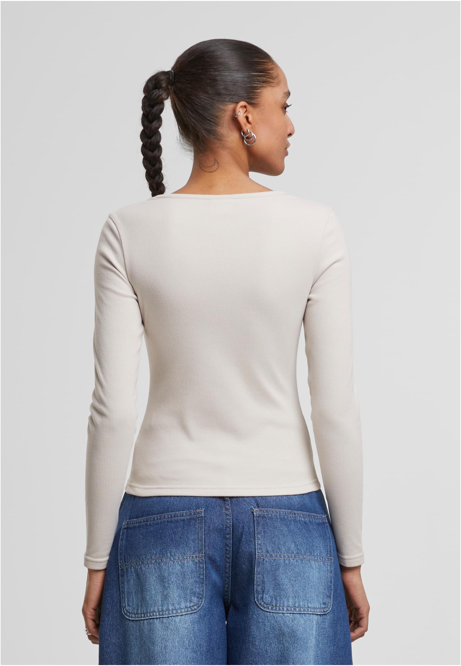 Γυναικεία Μακρυμάνικη Μπλούζα Ladies Heat Slim TB7786 Urban Classics Cloud