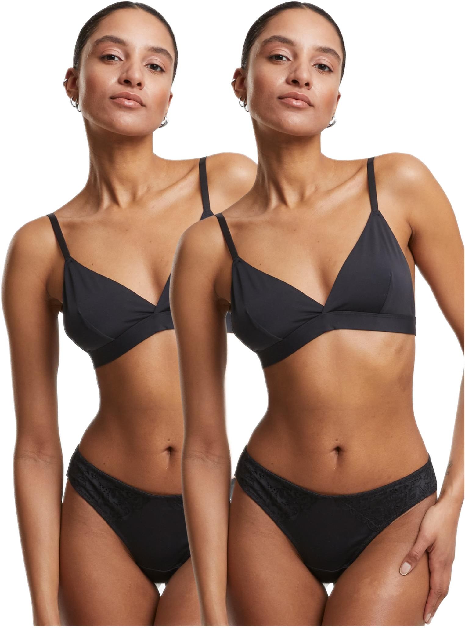 Γυναικεία Εσώρουχα Lace Tanga (2 Τεμάχια) TB7850A-03169 Urban Classics black+black