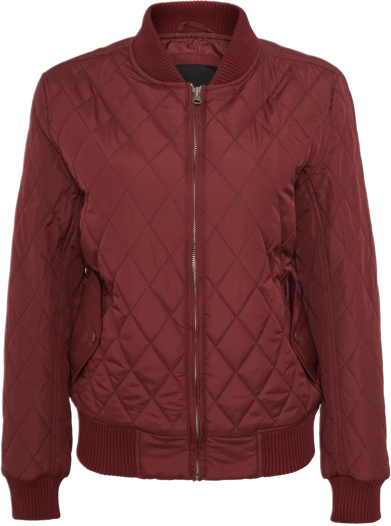 Γυναικείο Μπουφάν Diamond Quilt Nylon TB806 Urban Classics Black Burgundy
