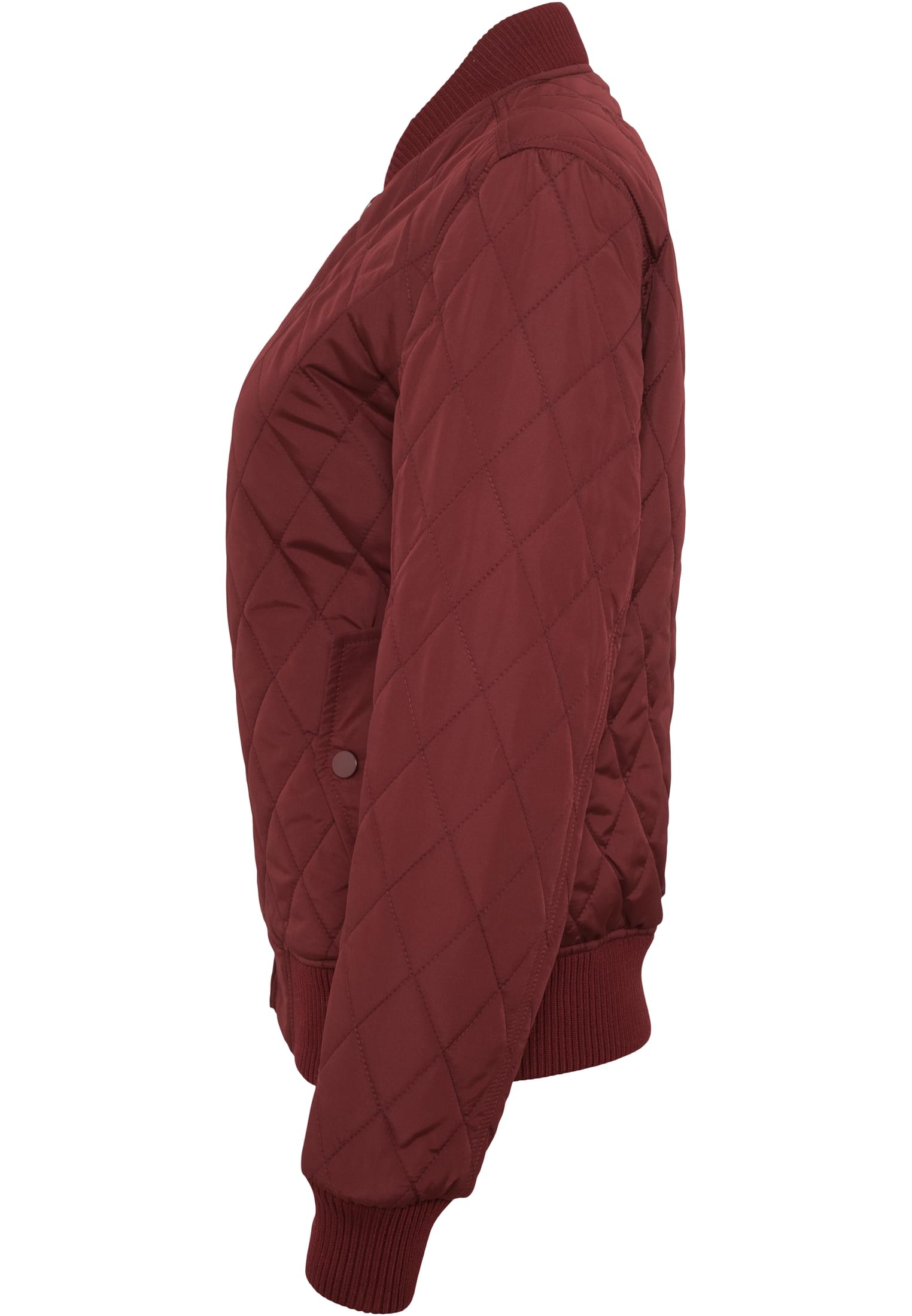 Γυναικείο Μπουφάν Diamond Quilt Nylon TB806 Urban Classics Black Burgundy