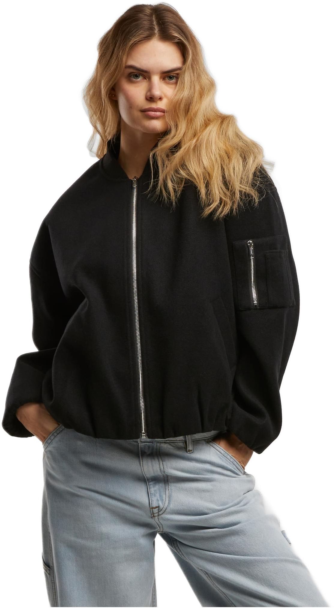 Γυναικείο Μπουφάν Bomber Faux Wool TB8107 Urban Classics Black