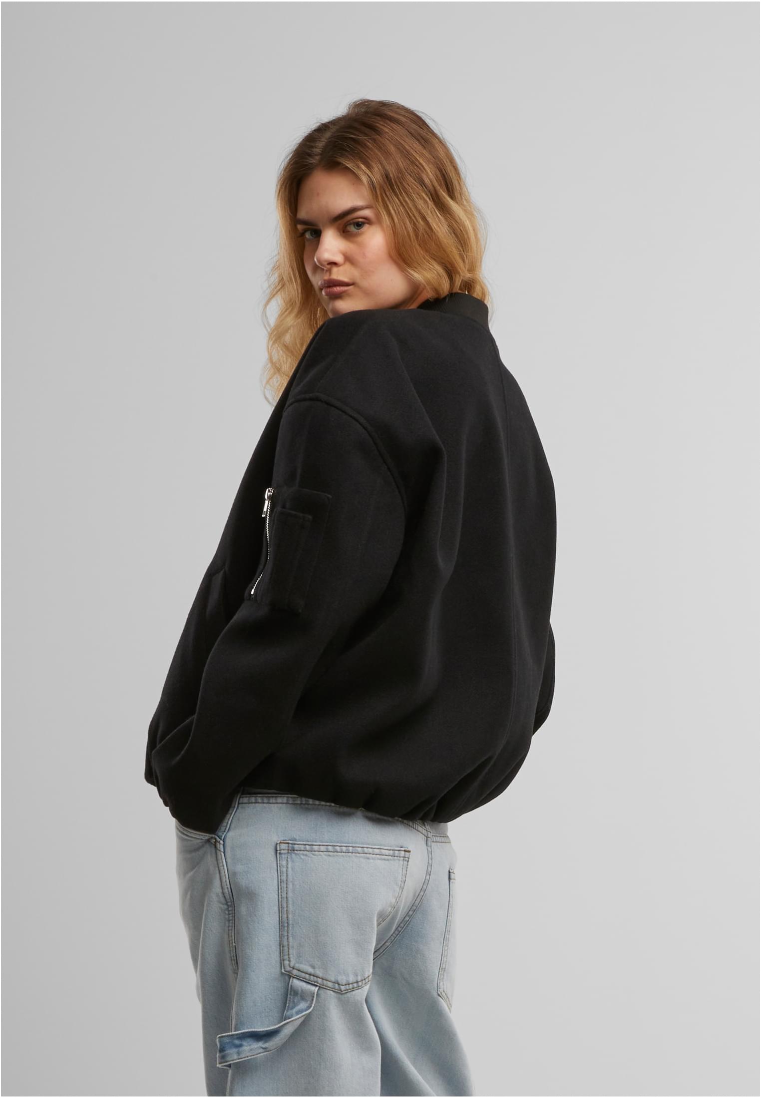 Γυναικείο Μπουφάν Bomber Faux Wool TB8107 Urban Classics Black