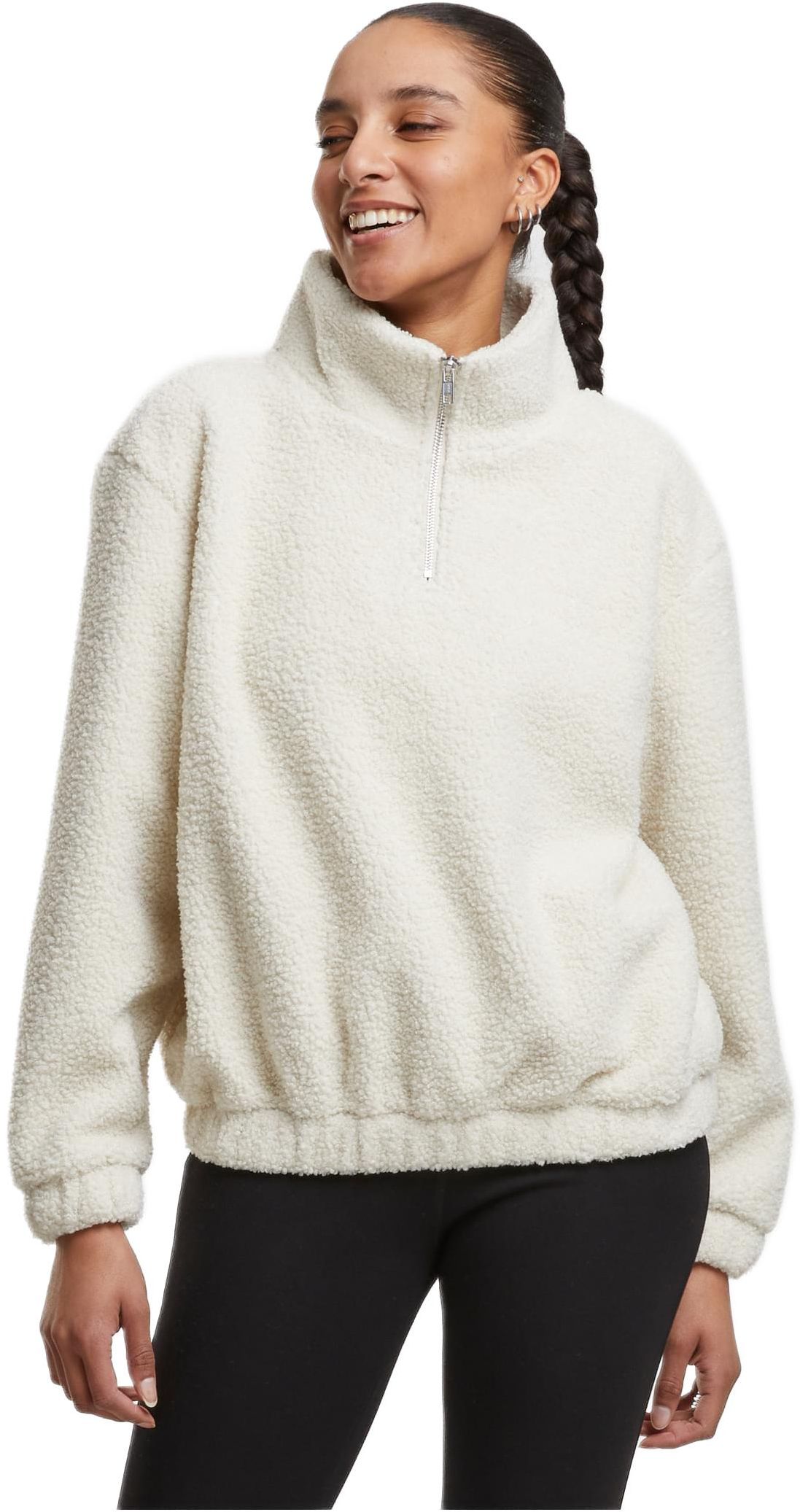 Γυναικείο Μπουφάν Sherpa Troya TB8110-02903 Urban Classics Black/Rose Whitesand