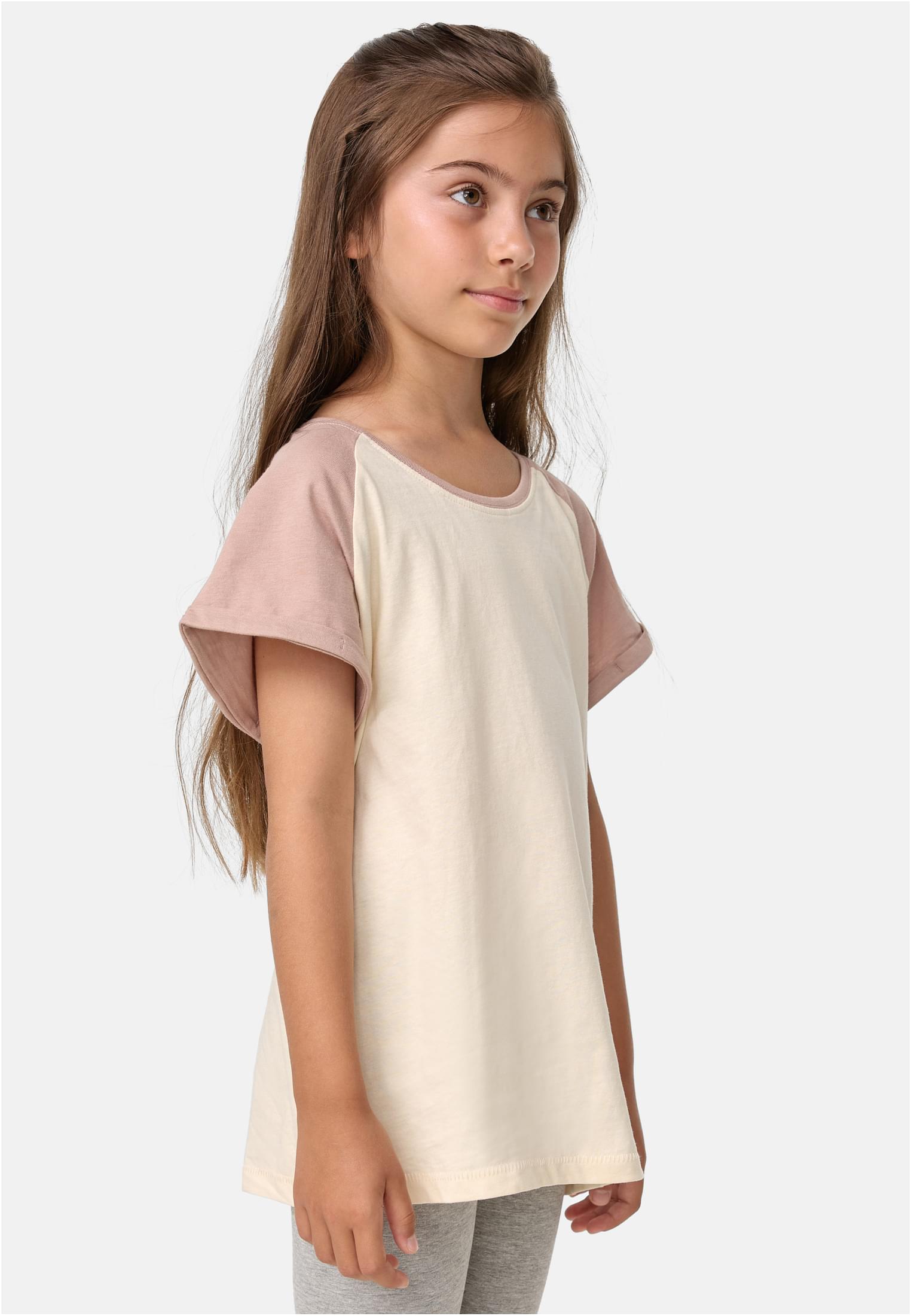 Παιδικό T-Shirt Raglan Uck1913-02914 Urban Classics Whitesand Duskrose παιδικά Simple Wear Μπλουζάκια κοντομάνικα