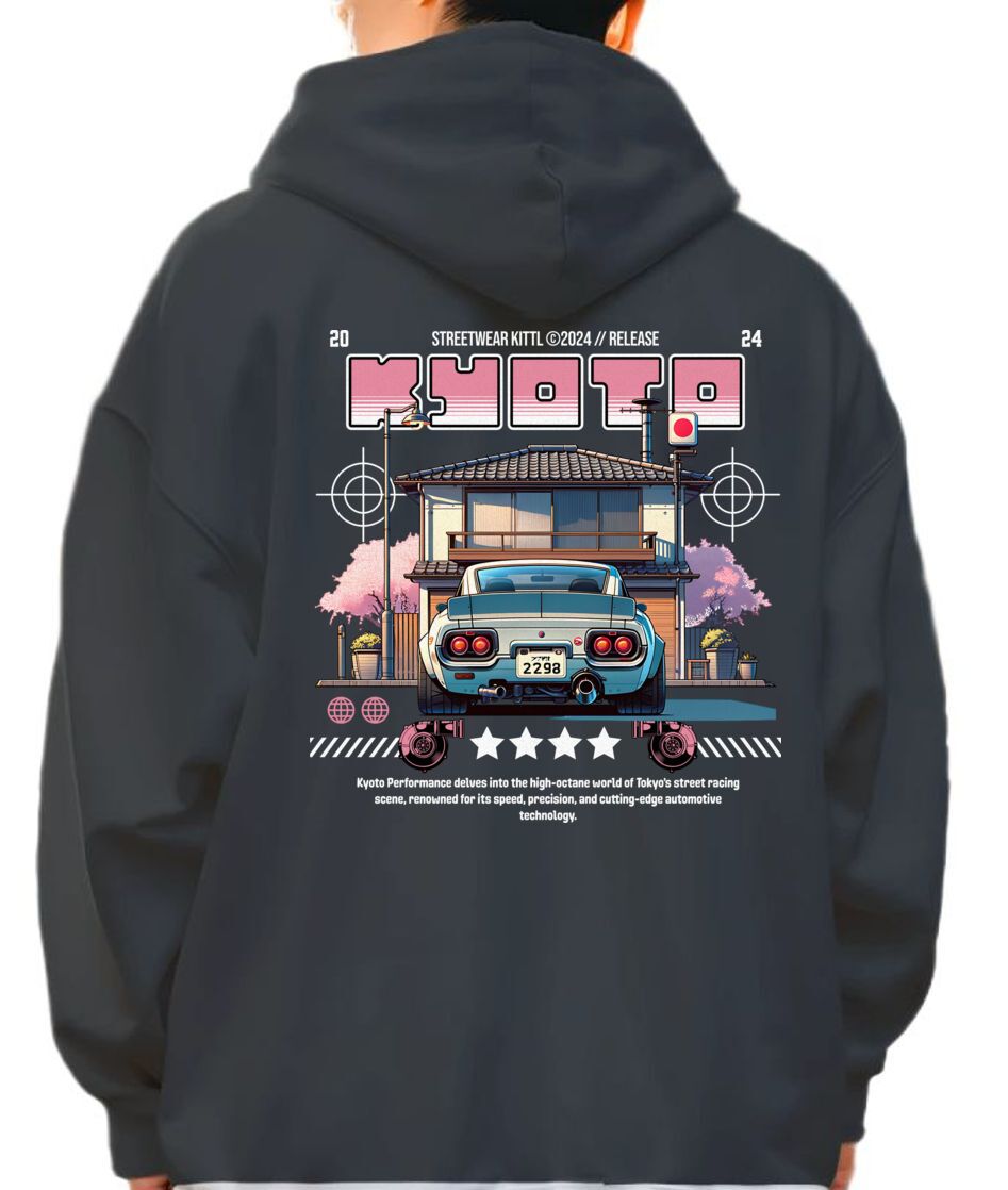 Hoodie Kyoto Car Pop Culture Black