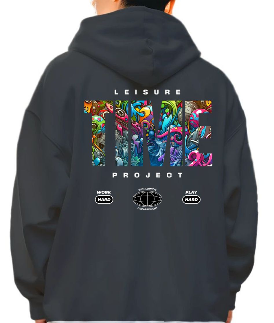 Hoodie Leisure Time Project Pop Culture Black