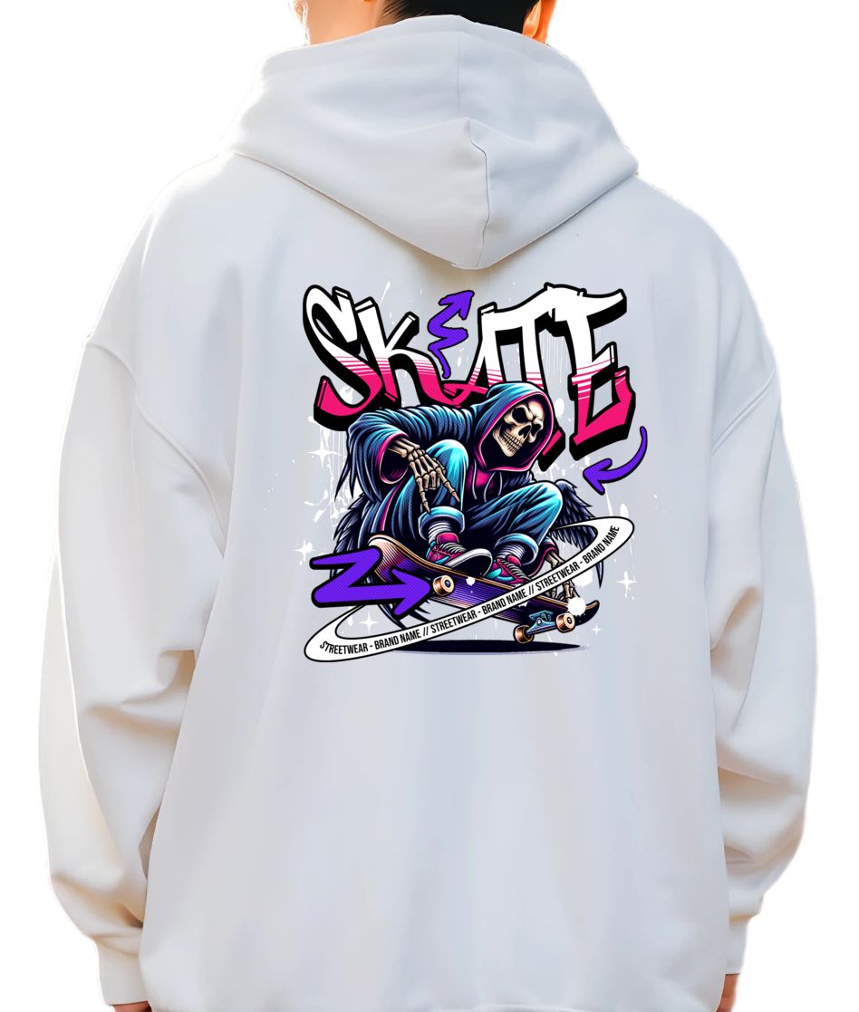 Hoodie Skate Pop Culture White