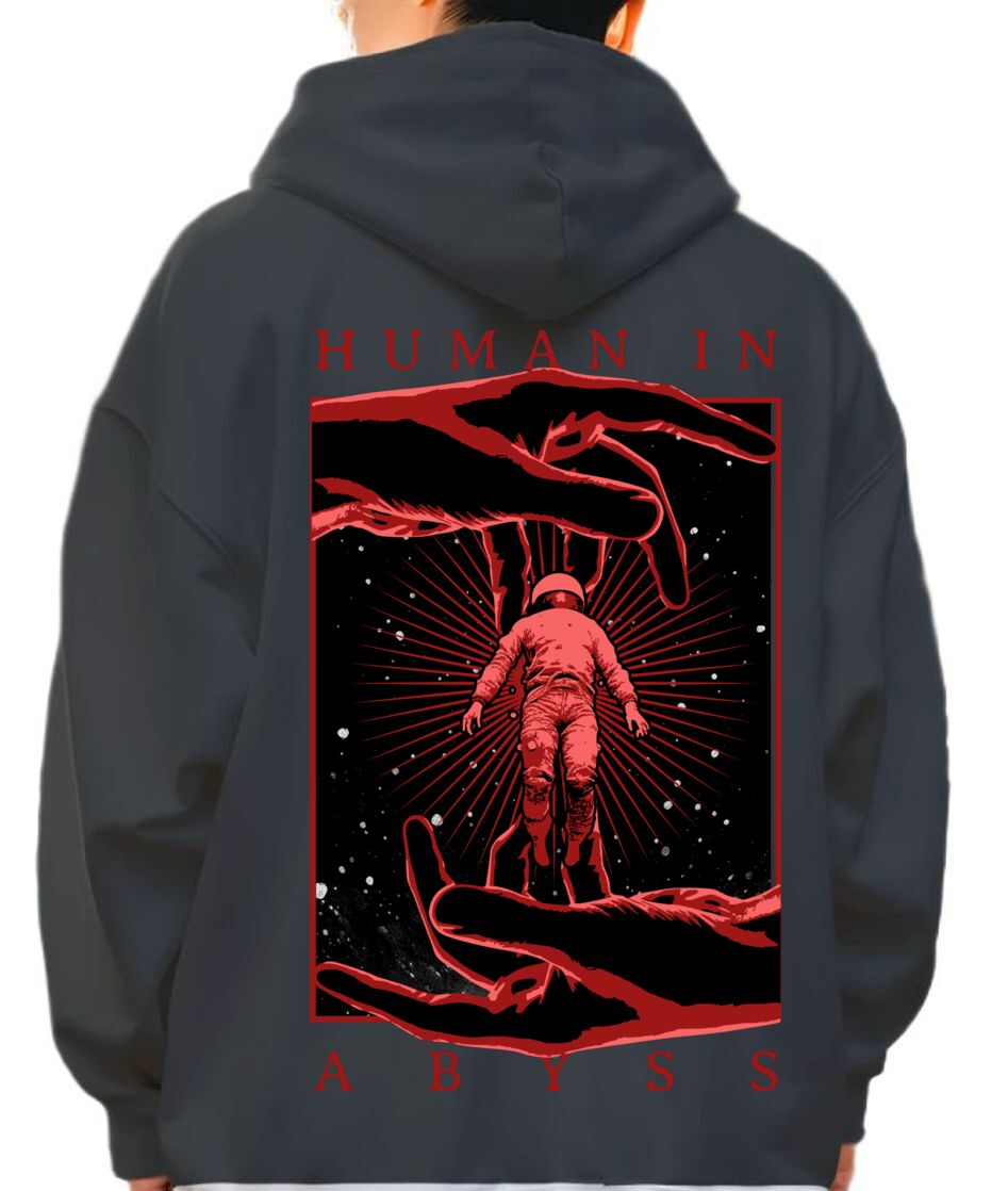 Hoodie Space Graphic Pop Culture Black