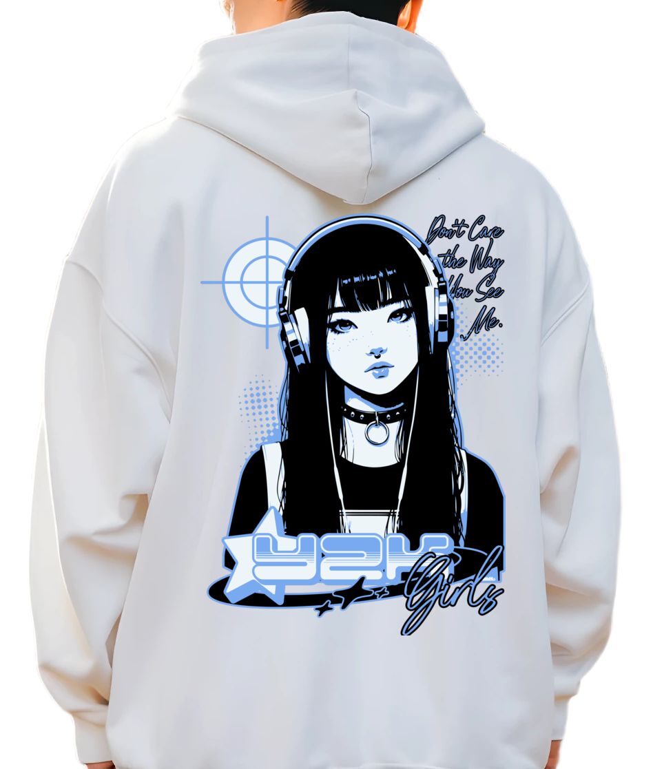 Hoodie Y2K Girl Pop Culture White