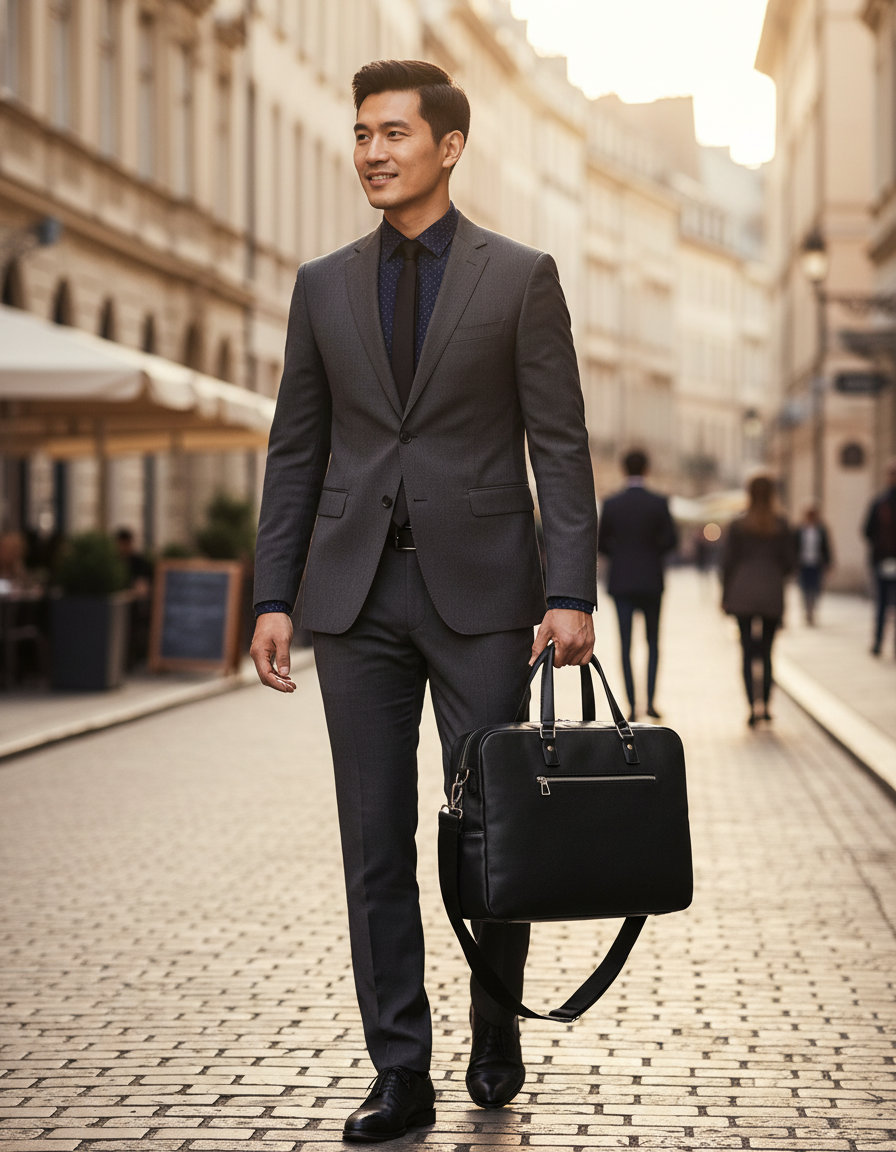 Χαρτοφύλακας Ross-91530 Quadra Tailored Luxe Black Είδη Ταξιδιου Χαρτοφύλακες Simple Wear