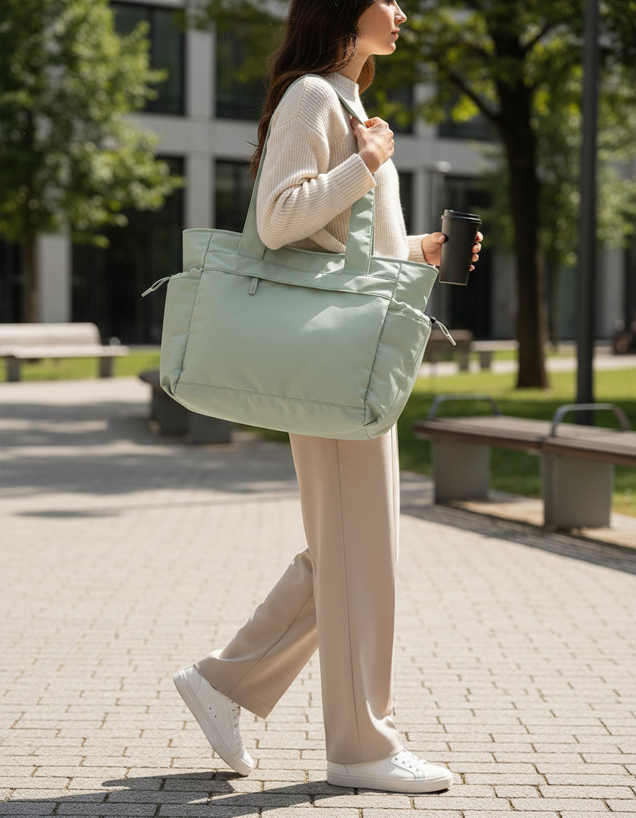 Τσάντα Tote ROSS-92030 Quadra Studio Oversized Fresh Green