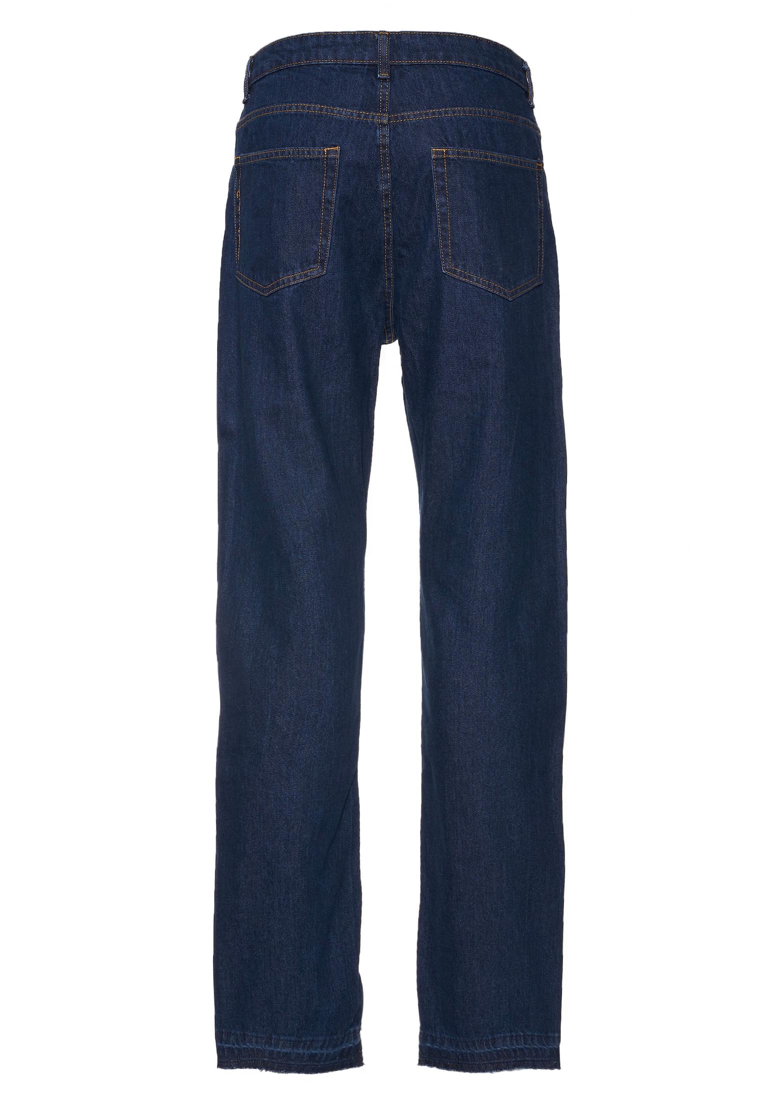 Παντελόνι Denim Straight Loose Fit Dfjs194-03638 Def Midblue Washed ανδρικά Παντελόνια Simple Wear