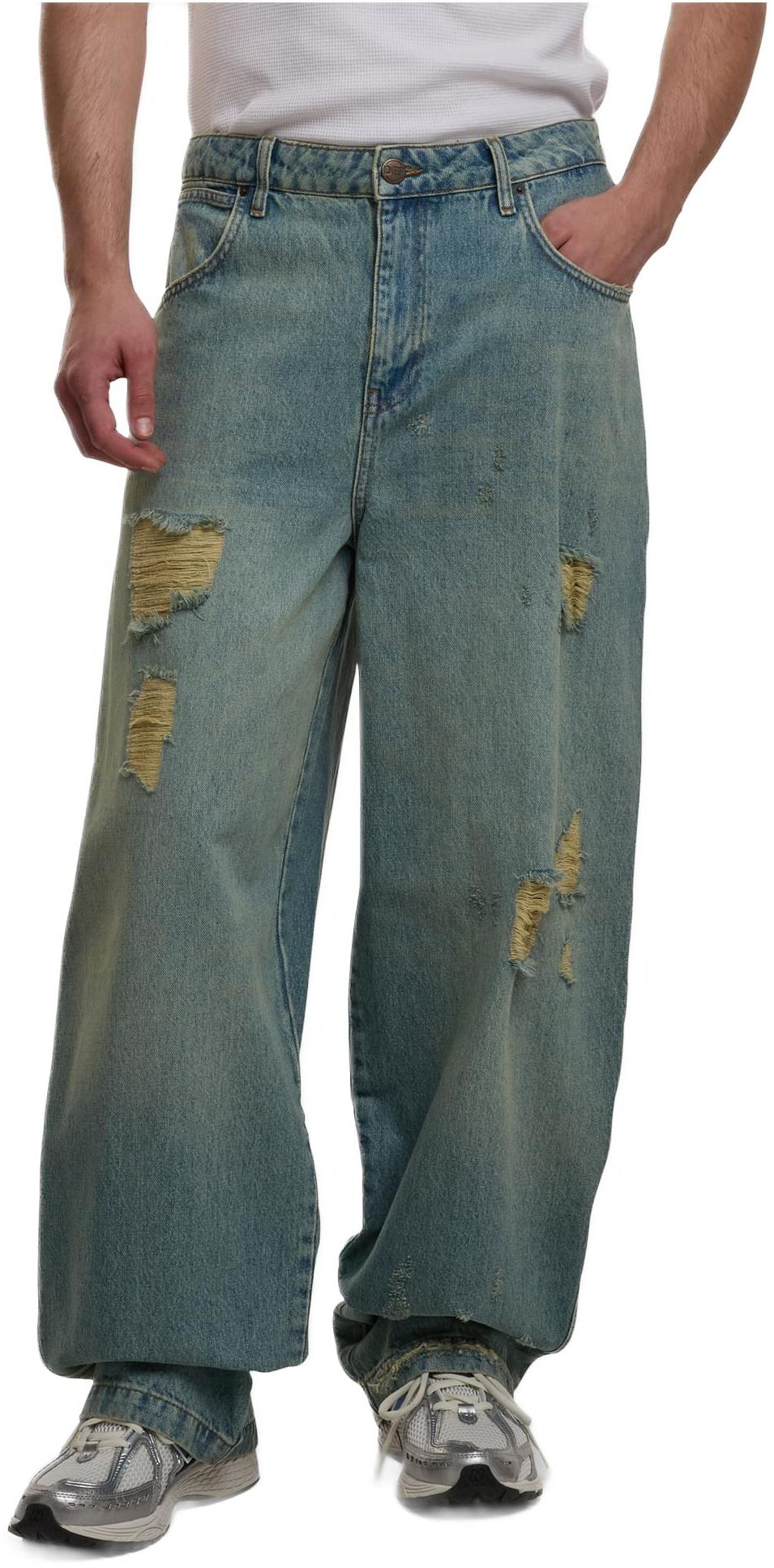 Παντελόνι Loose Fit Jeans DFJS227-19069 DEF vintage blue destroyed