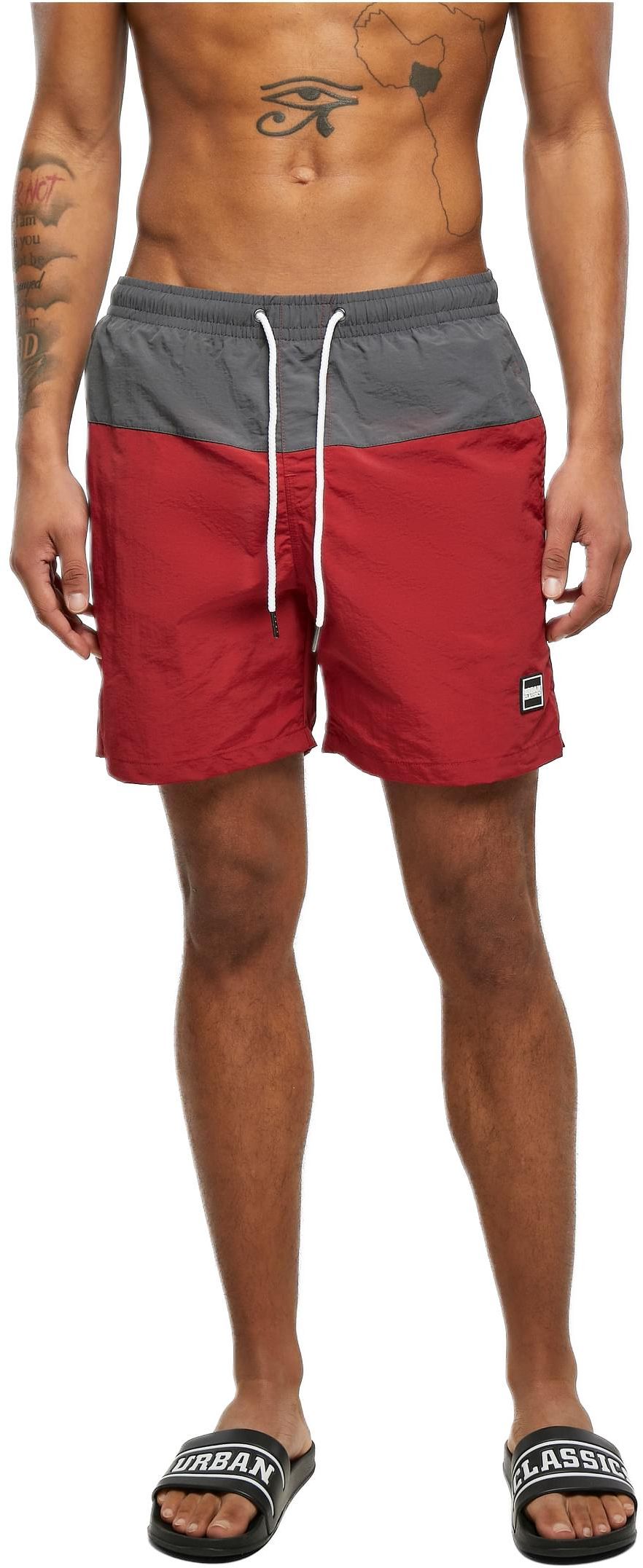 Μαγιό Block Swim Shorts TB1026 Urban Classics brickred/darkshadow