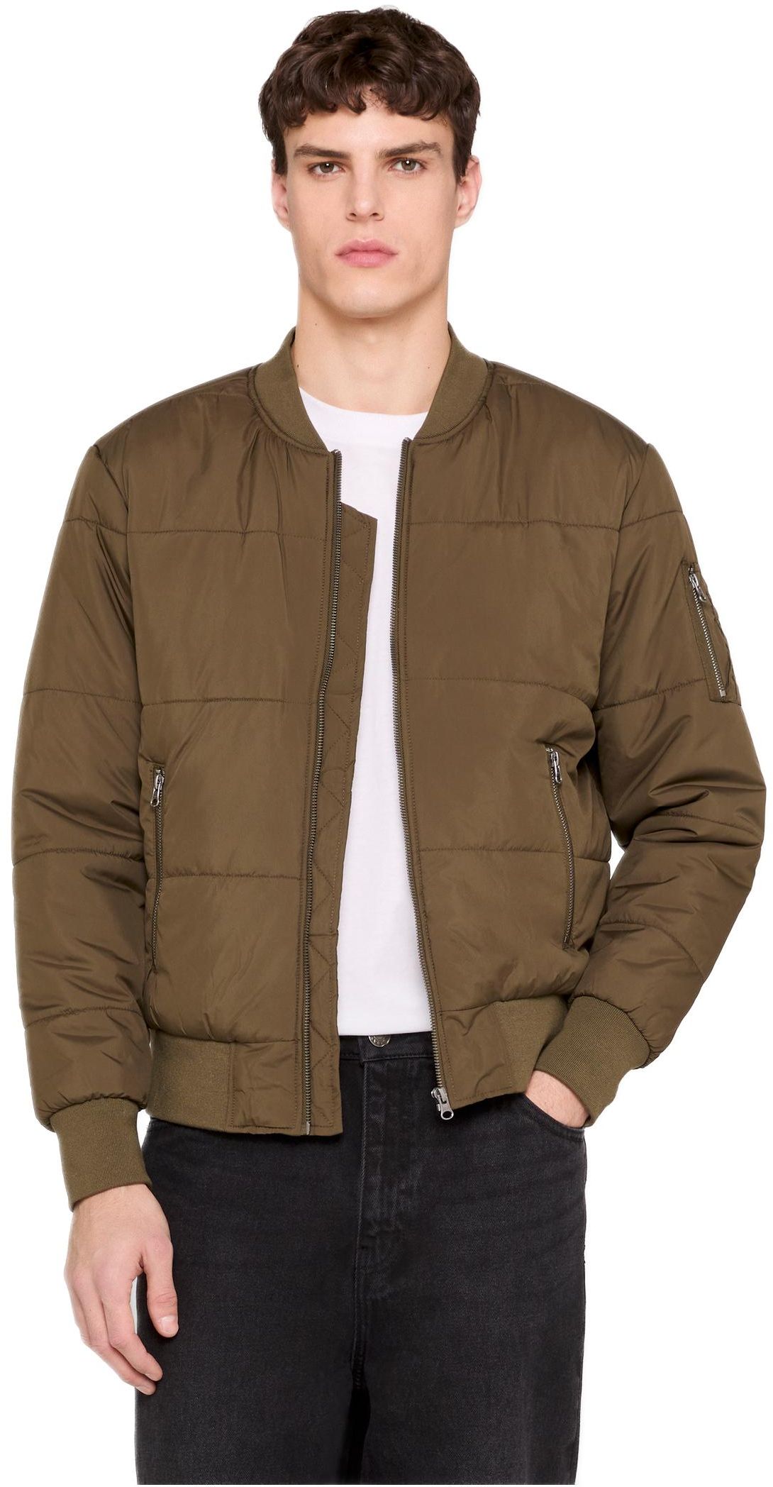 Μπουφάν Quilt Bomber TB1444 Urban Classics Black Olive