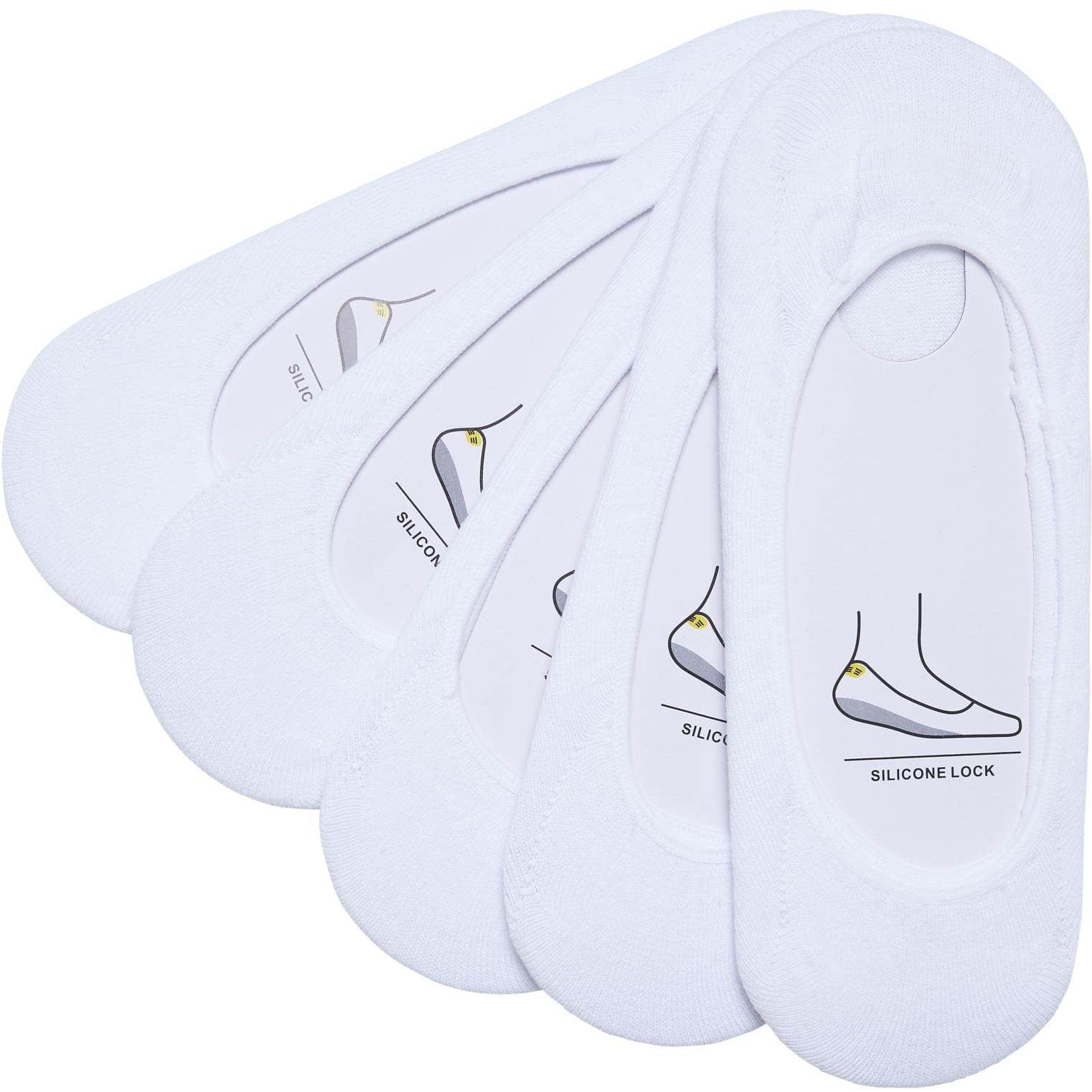 Κάλτσες Αόρατες Invisible Socks 5-Pack TB1644-00220 Urban Classics White