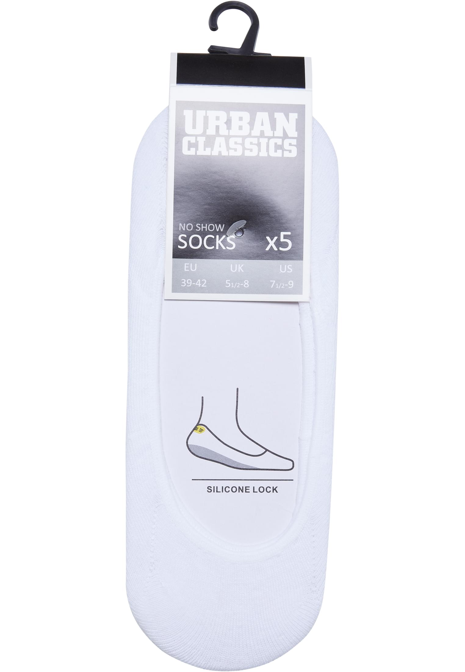 Κάλτσες Αόρατες Invisible Socks 5-Pack Tb1644-00220 Urban Classics White ανδρικά Simple Wear