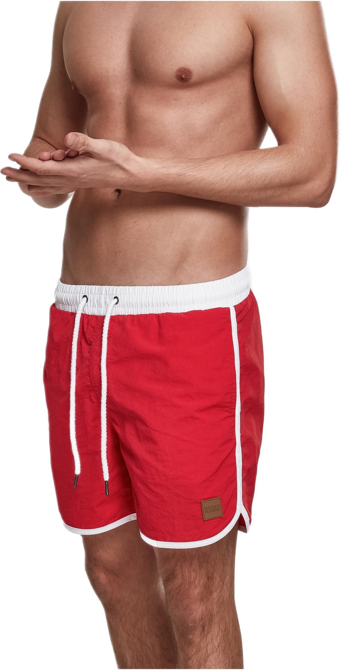 Μαγιό Retro Swimshorts TB2050-01314 Urban Classics firered/white