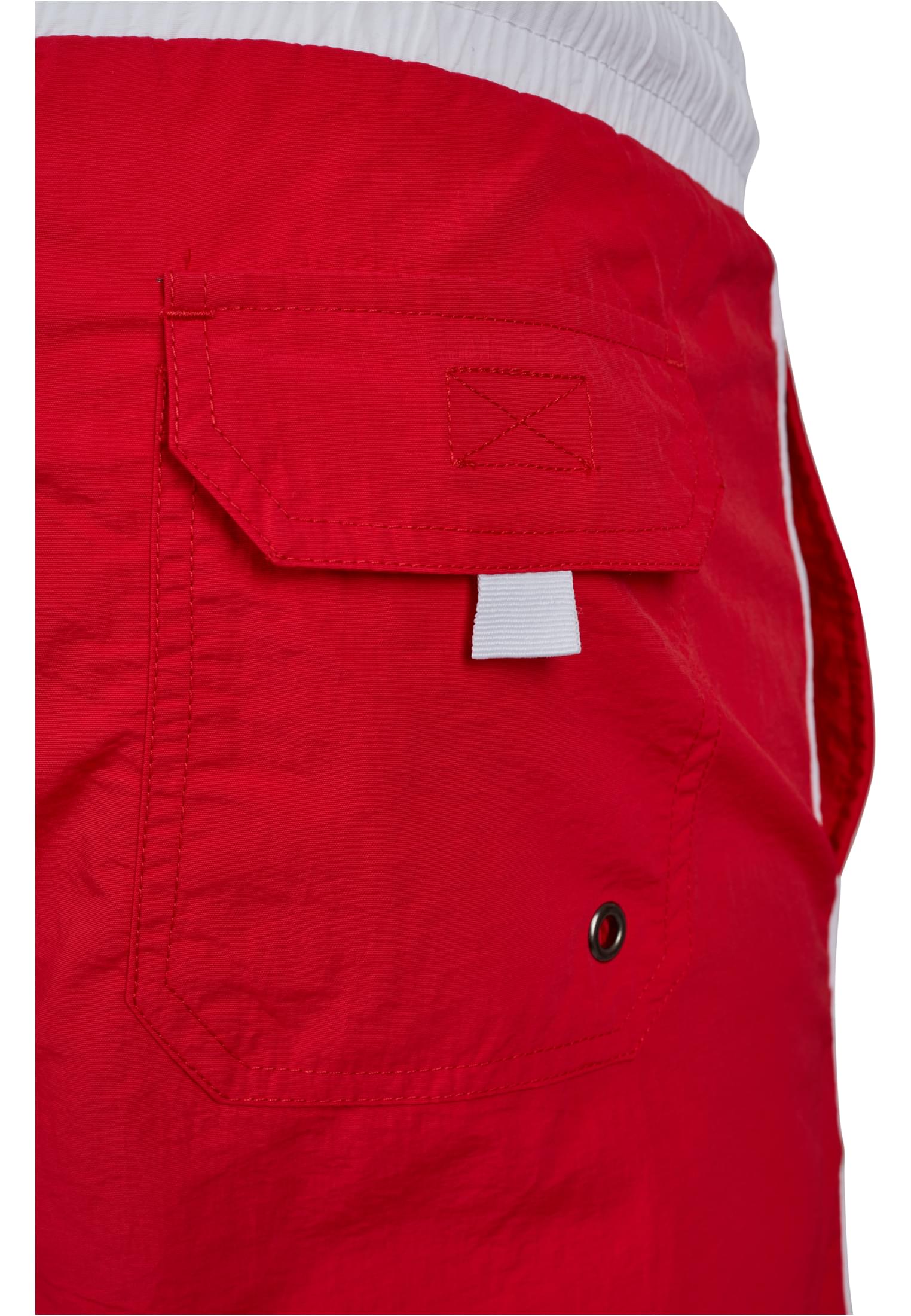 Μαγιό Retro Swimshorts Tb2050-01314 Urban Classics Firered White ανδρικά Simple Wear