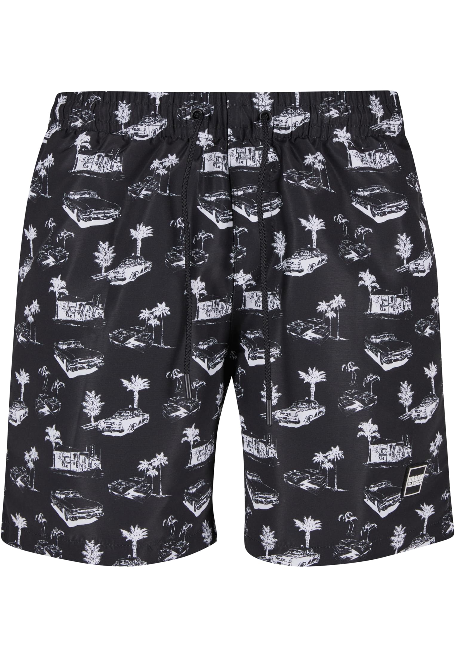 Ανδρικό Μαγιό Tb2679-00826 Urban Classics Black White ανδρικά Simple Wear