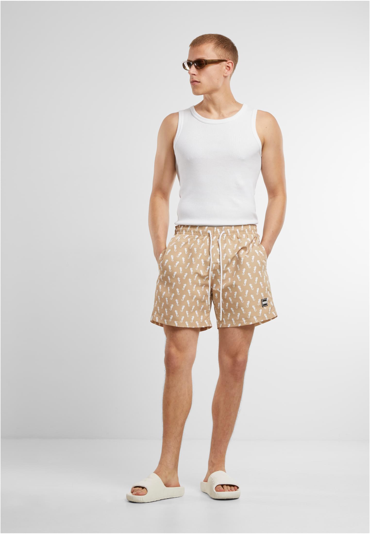 Μαγιό Tb2679-20456 Urban Classics Pattern Swim Shorts Beigeseahorse ανδρικά Simple Wear